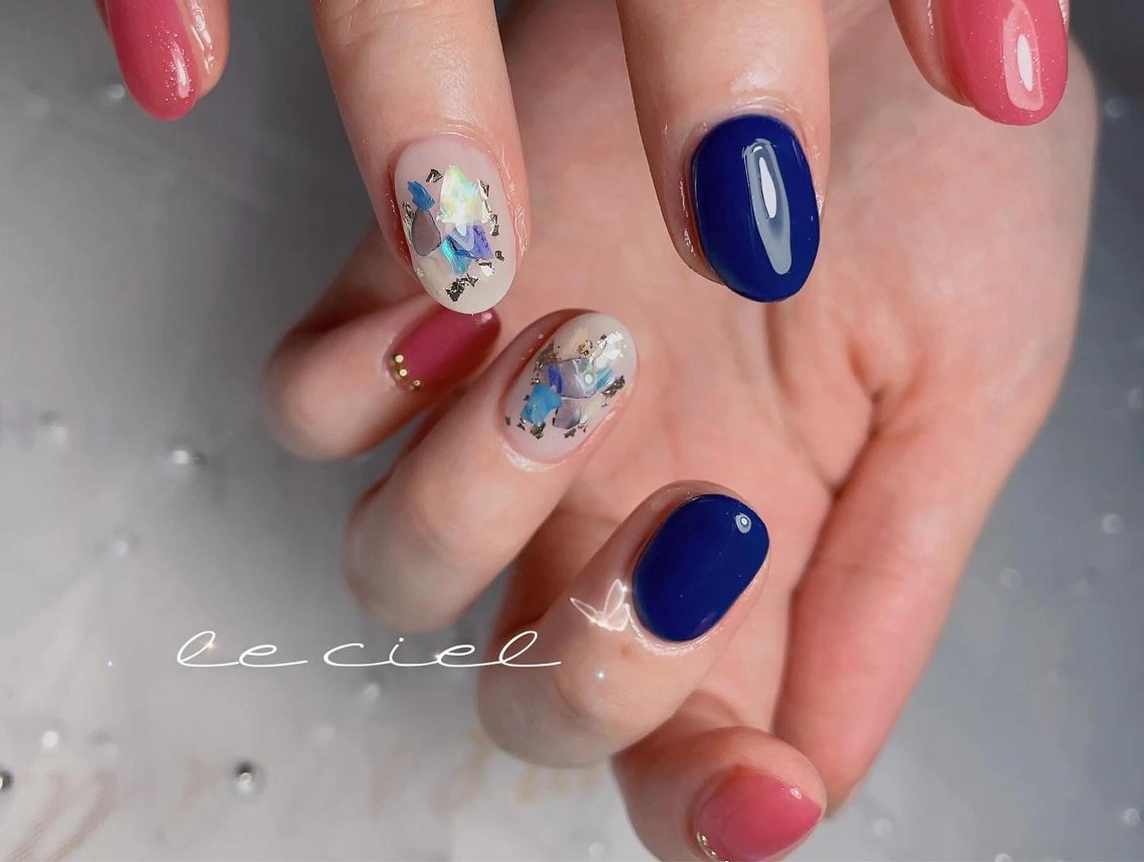 ネイル ジェルネイル 持ち込み シンプルネイル 春ネイル Naka Rieのネイルデザイン