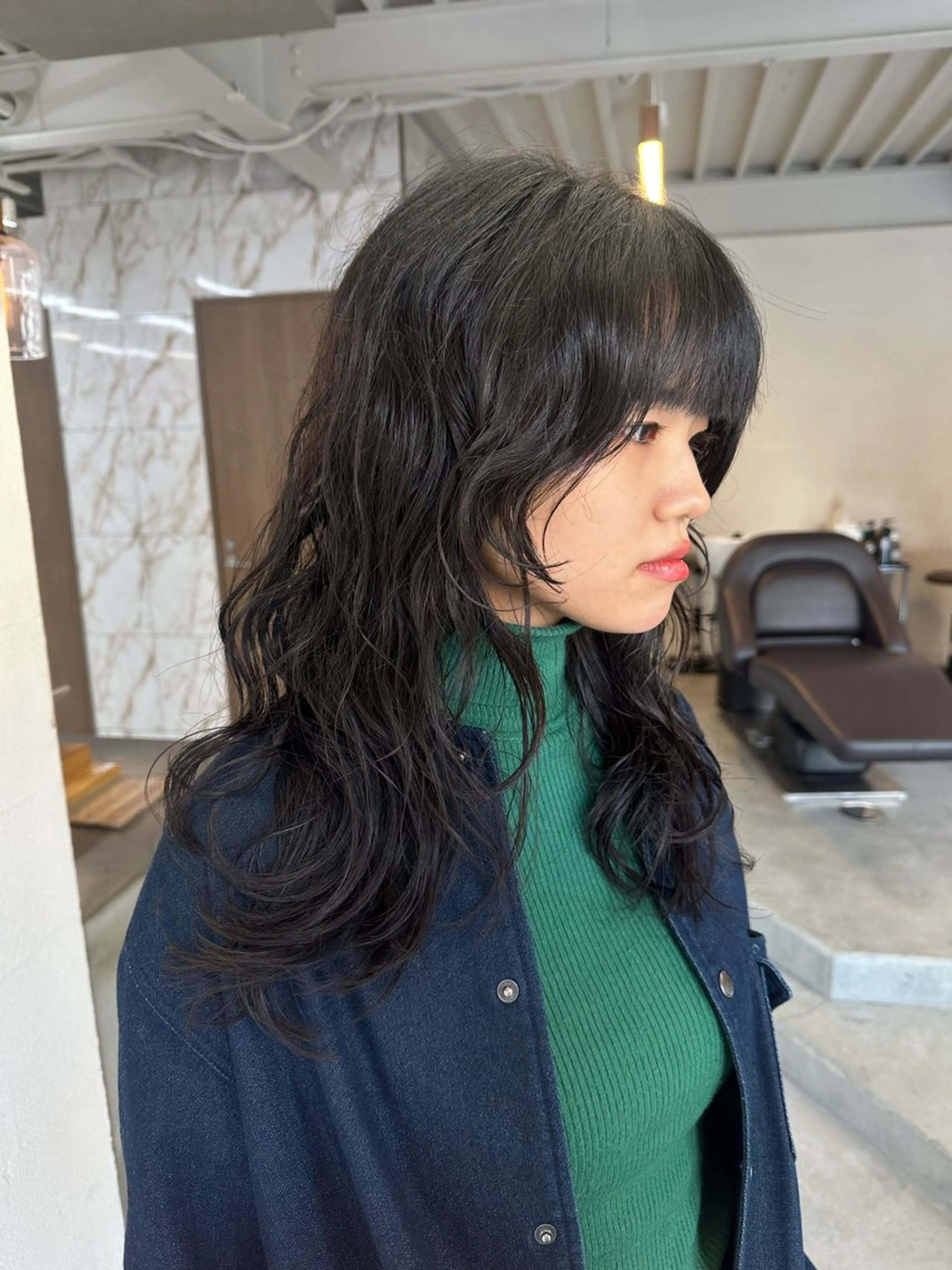 セミロング パーマ カット パーマ トリートメント ハイトーン×似合わせ 🌱中川慎之介のヘアスタイル