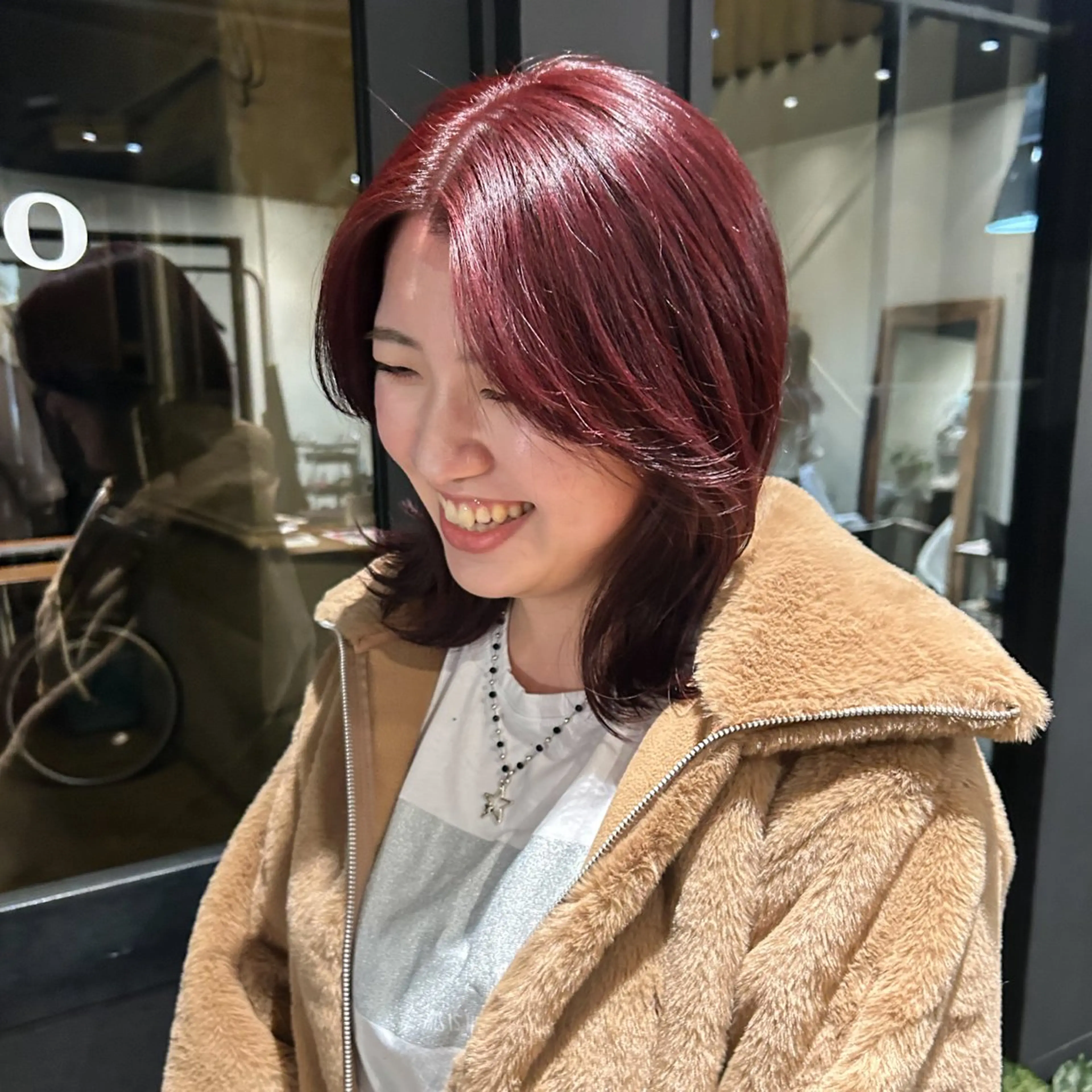 ミディアム カット ヘアカラー メイ🩰 大阪/ヘアセットのヘアスタイル