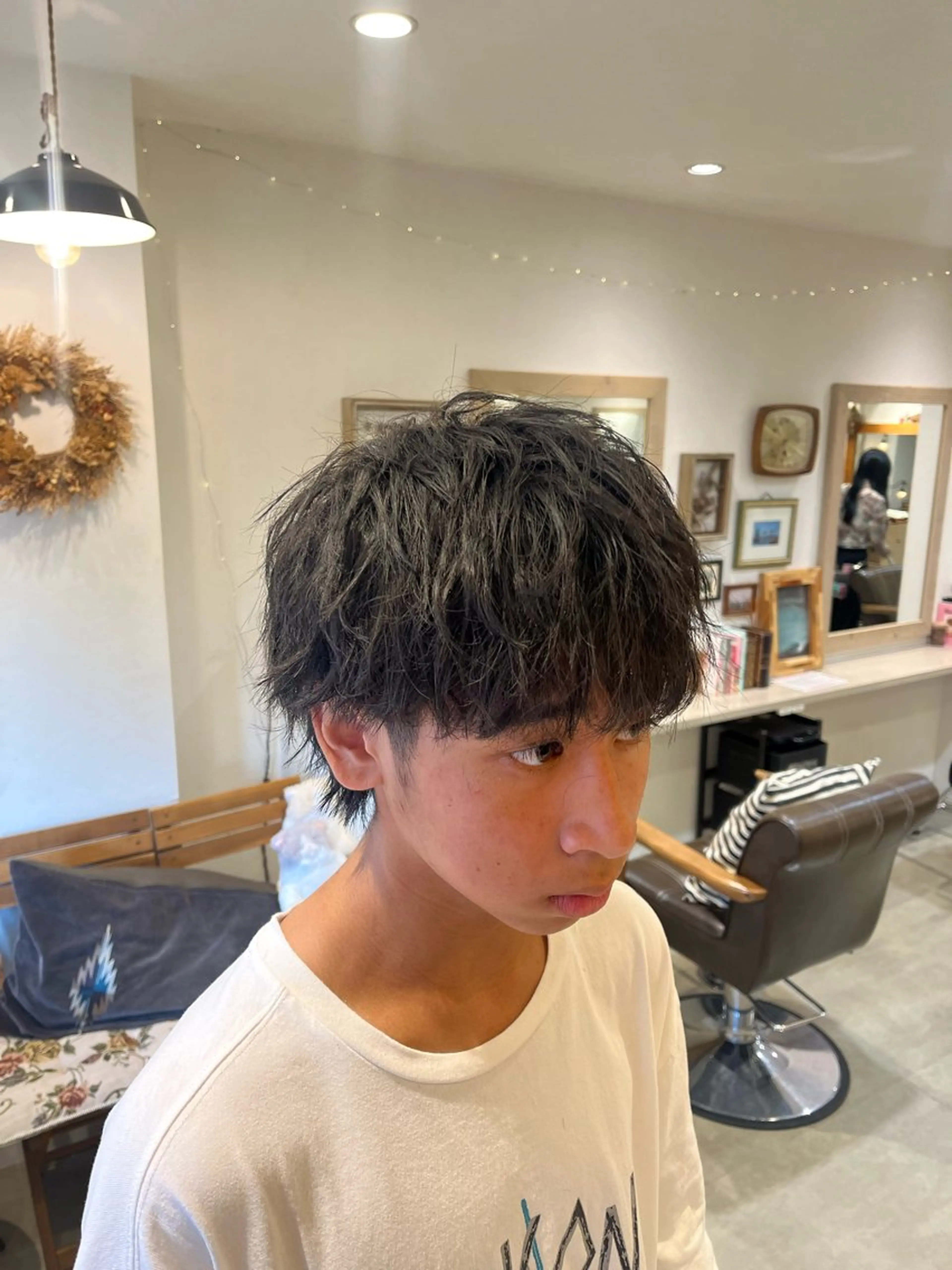 ショート メンズ マッシュウルフ マッシュ メンズウルフカット ウルフカット 🌀メンズパーマ🌀 🐏丸山祐宇🐏のヘアスタイル