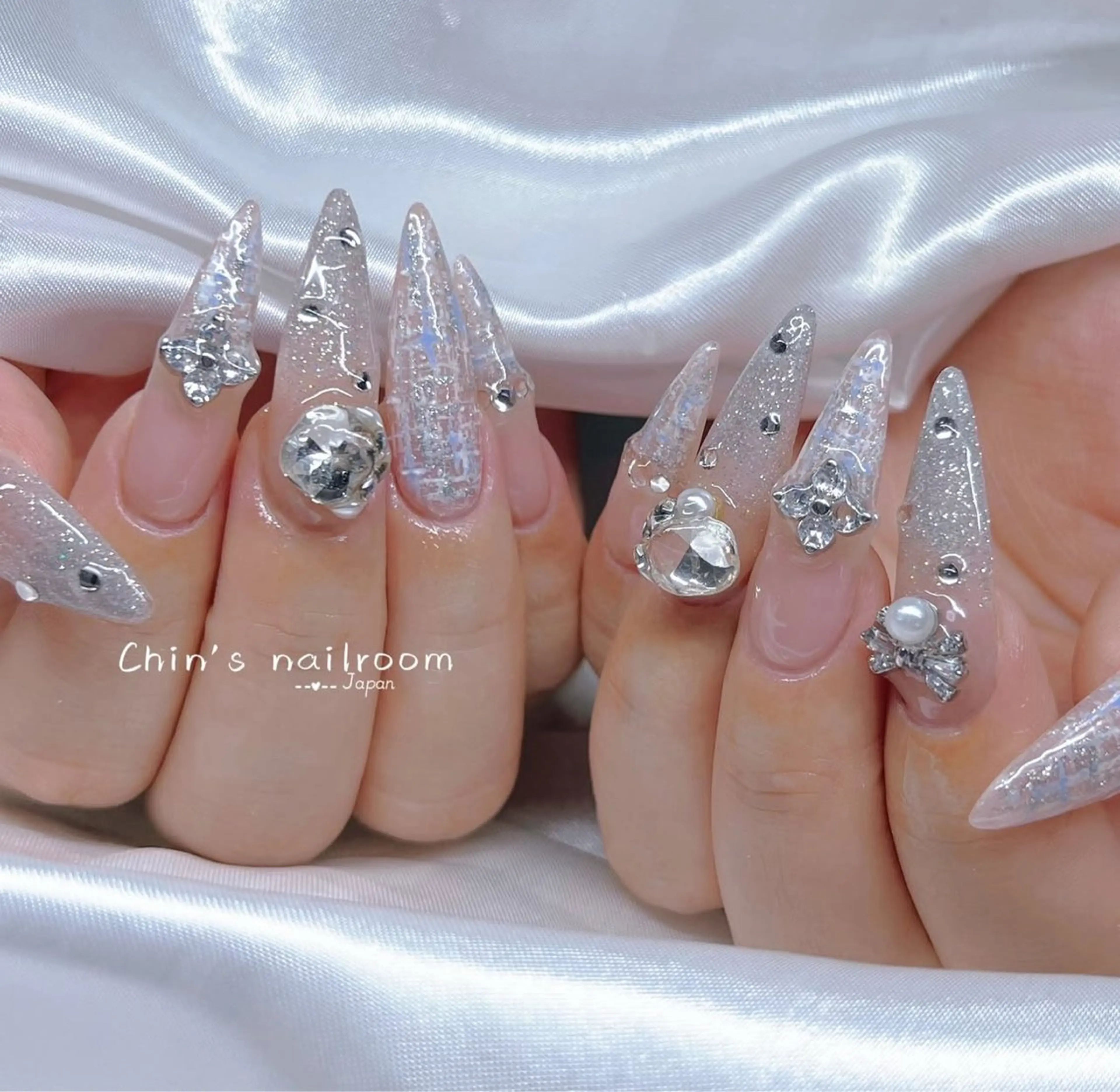 ネイル 長さ出し フレンチネイル ジェルネイル ガーリー 韓国ネイル Kawaii Chiba nailのネイルデザイン