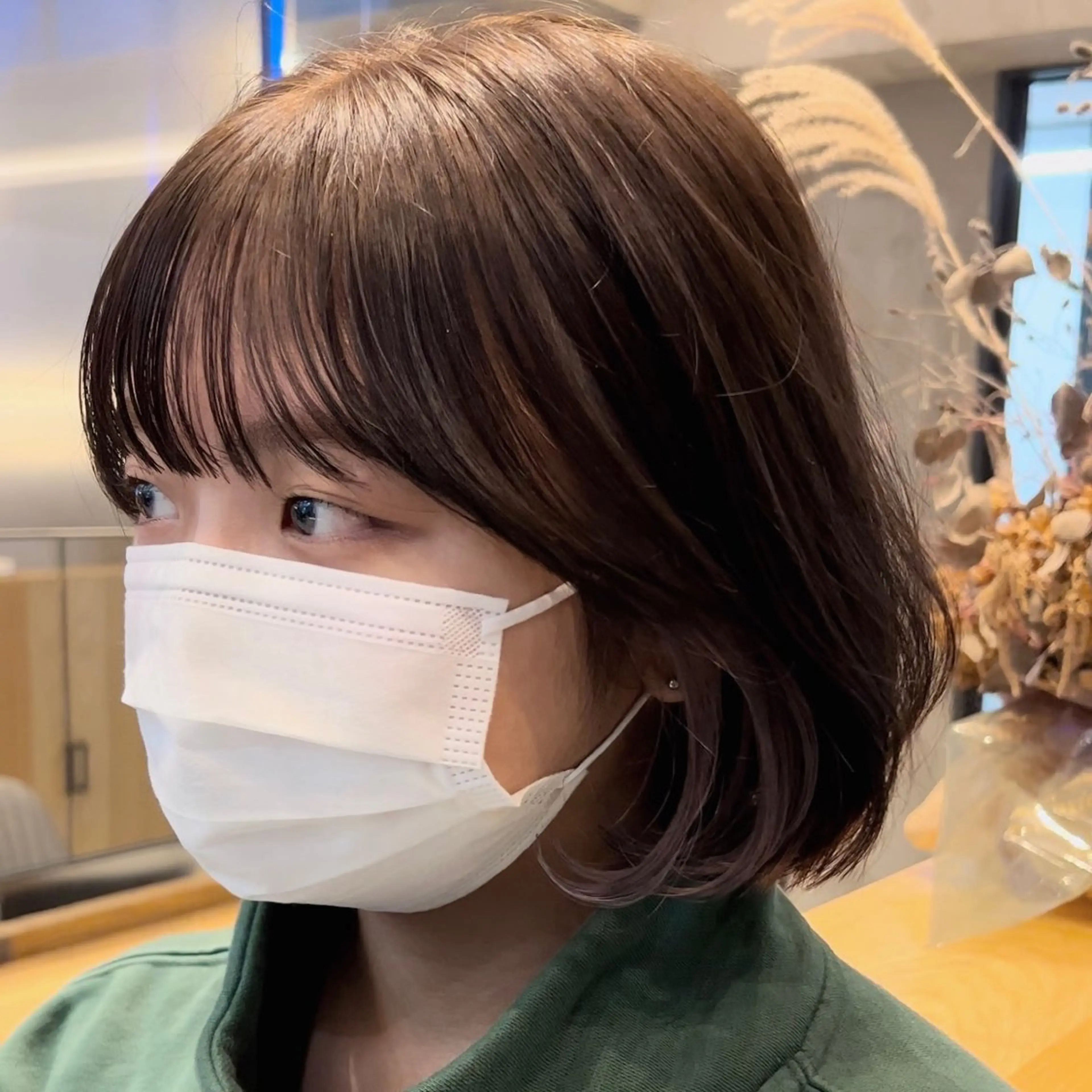 ショート カラー 似合わせレイヤー・ボ ブ タナカ レイヤのヘアスタイル