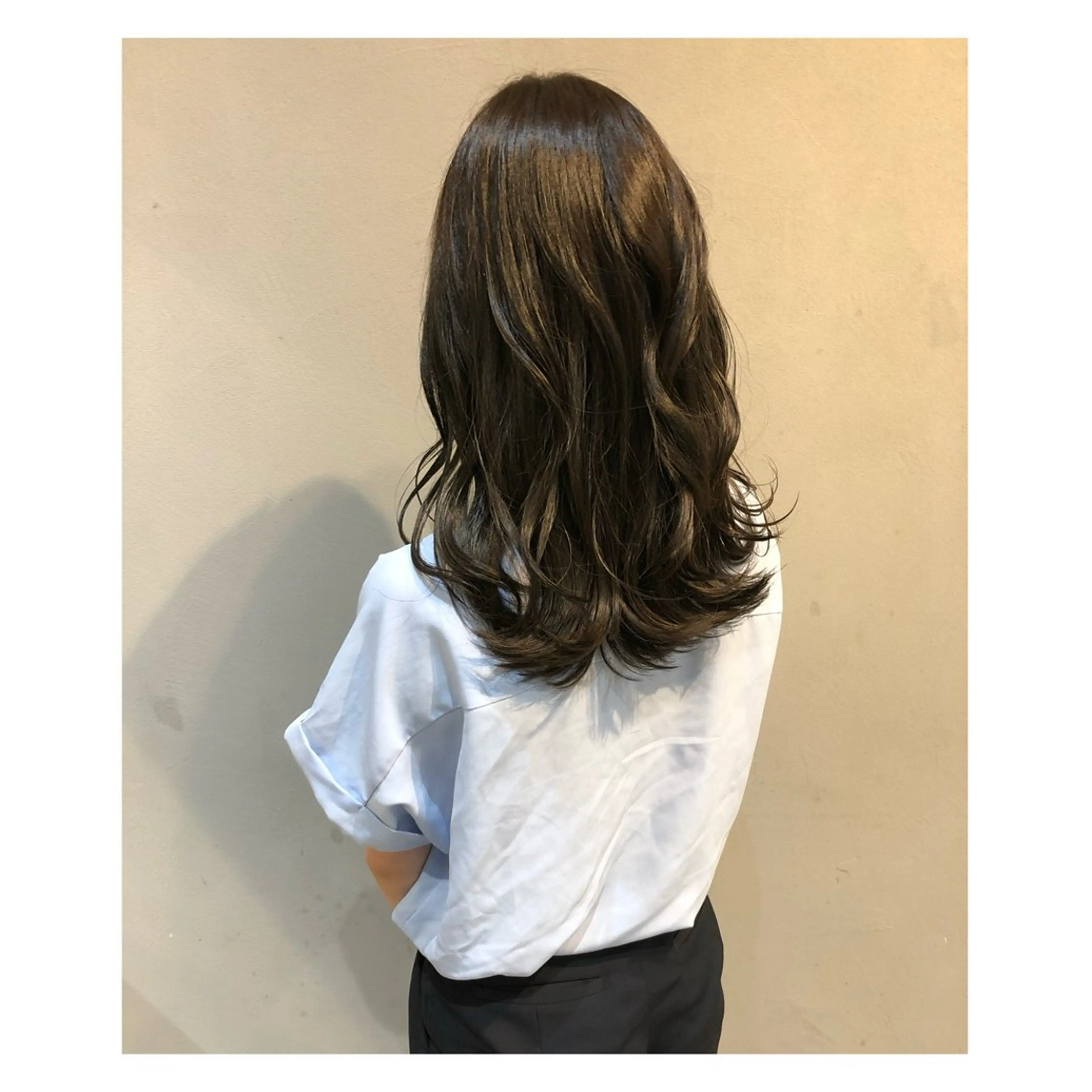 ミディアム カラー パーマ ヘアアレンジ 湯浅 直樹のヘアスタイル