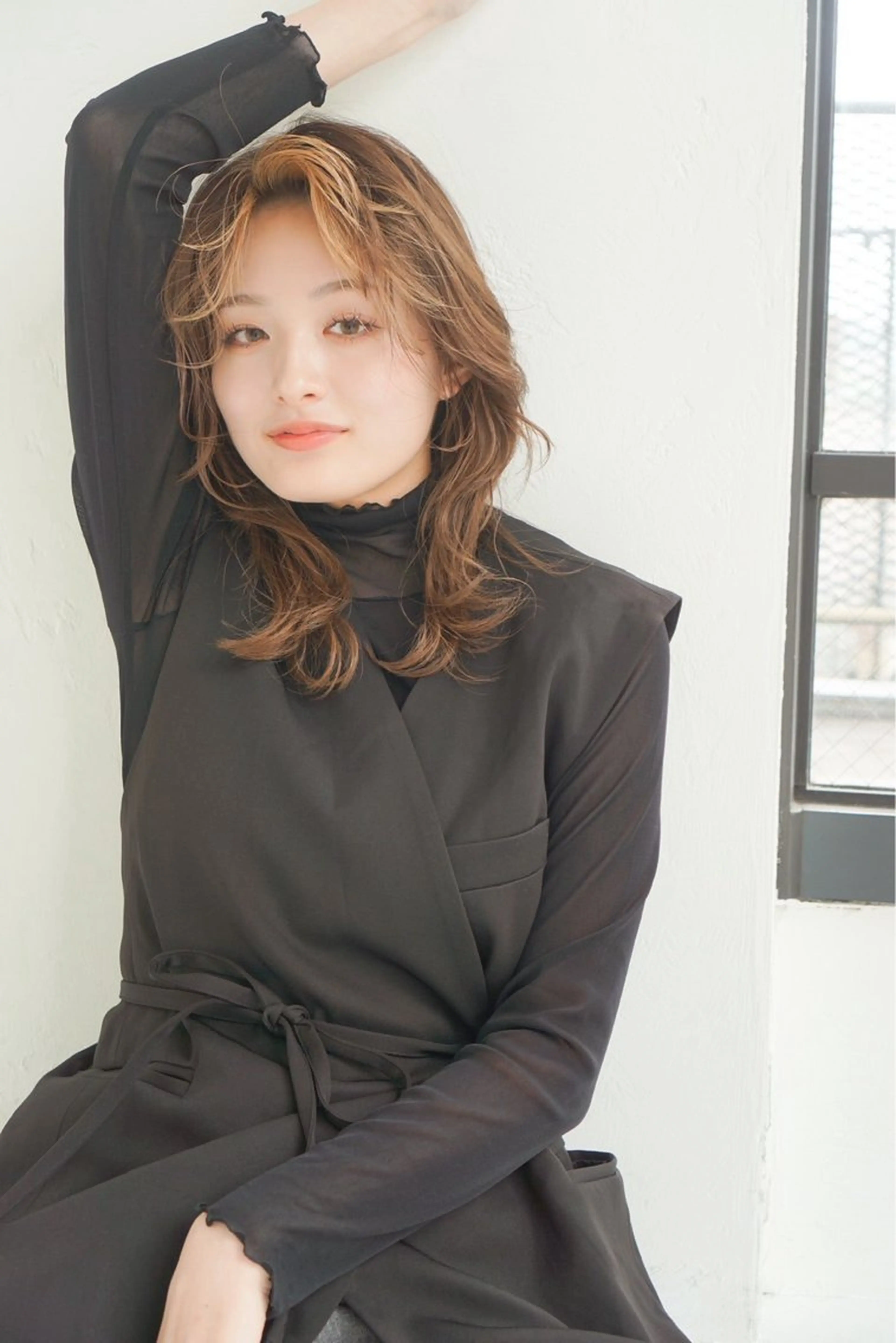 ロング カラー ベージュカラー インナーカラー 橘 ゆきののヘアスタイル