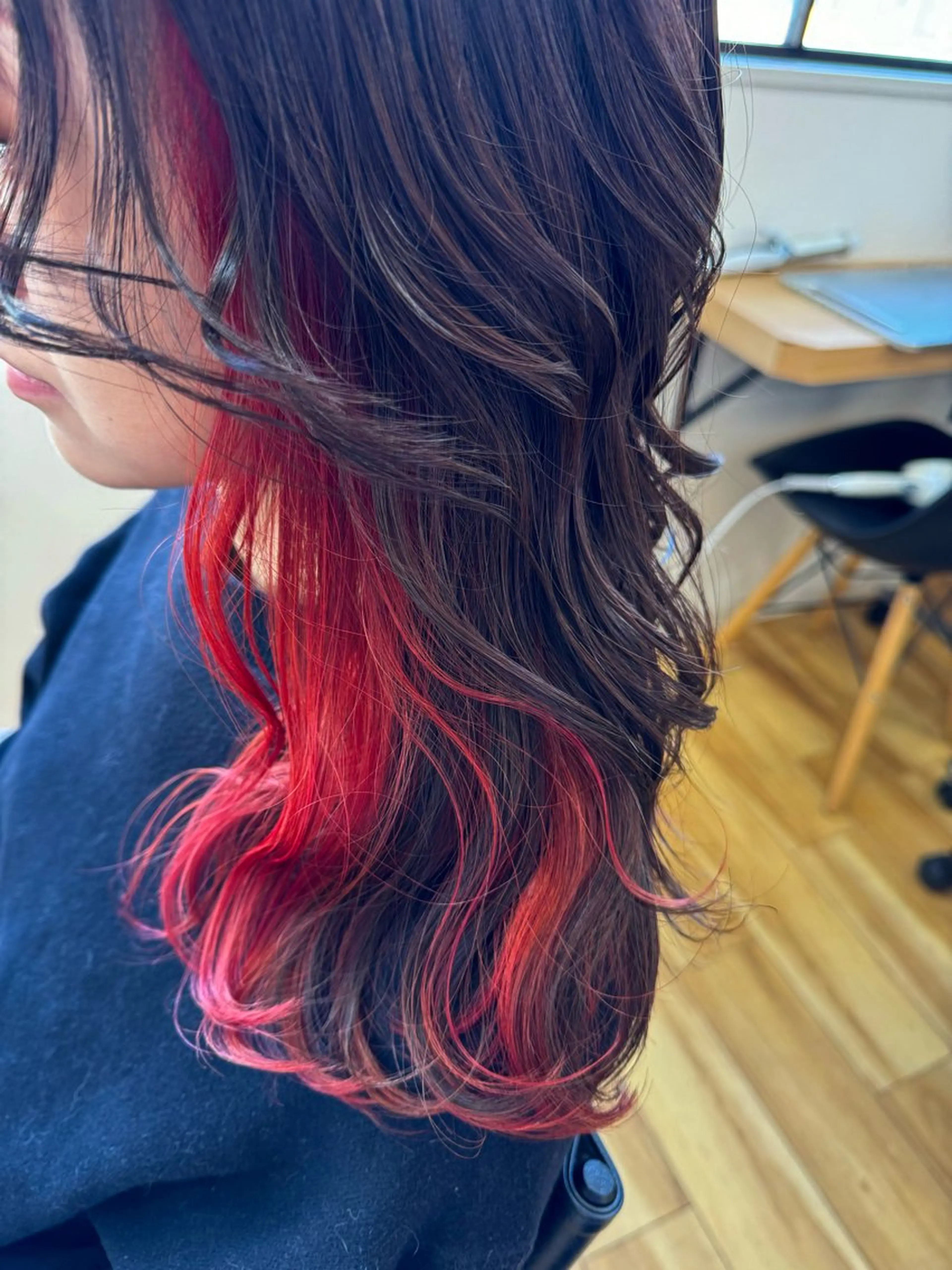 セミロング ヘアカラー 川畑 陽奈のヘアスタイル