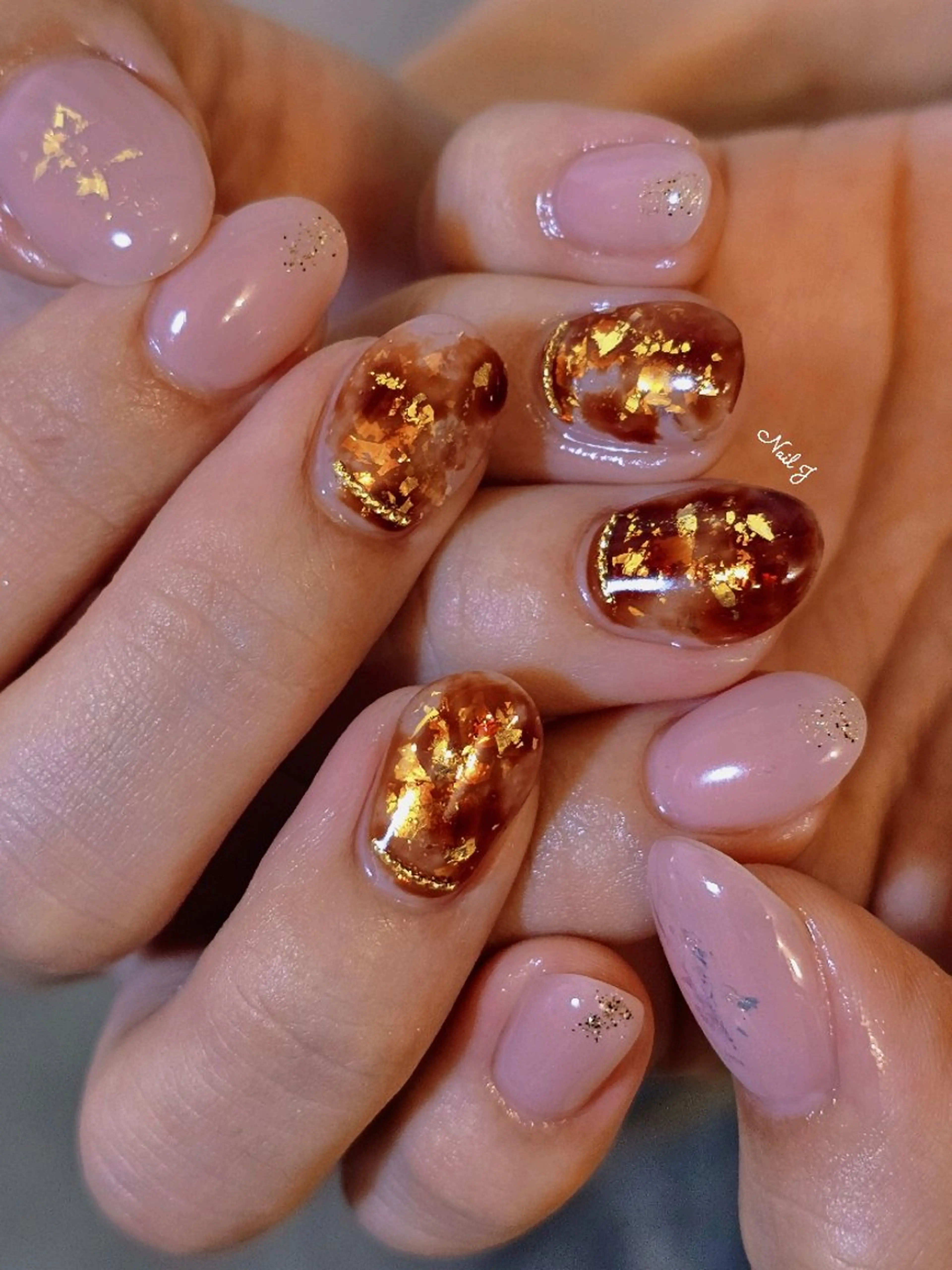 ネイル 韓国ネイル 持ち込み ニュアンスネイル ハンドネイル Nail Jのネイルデザイン