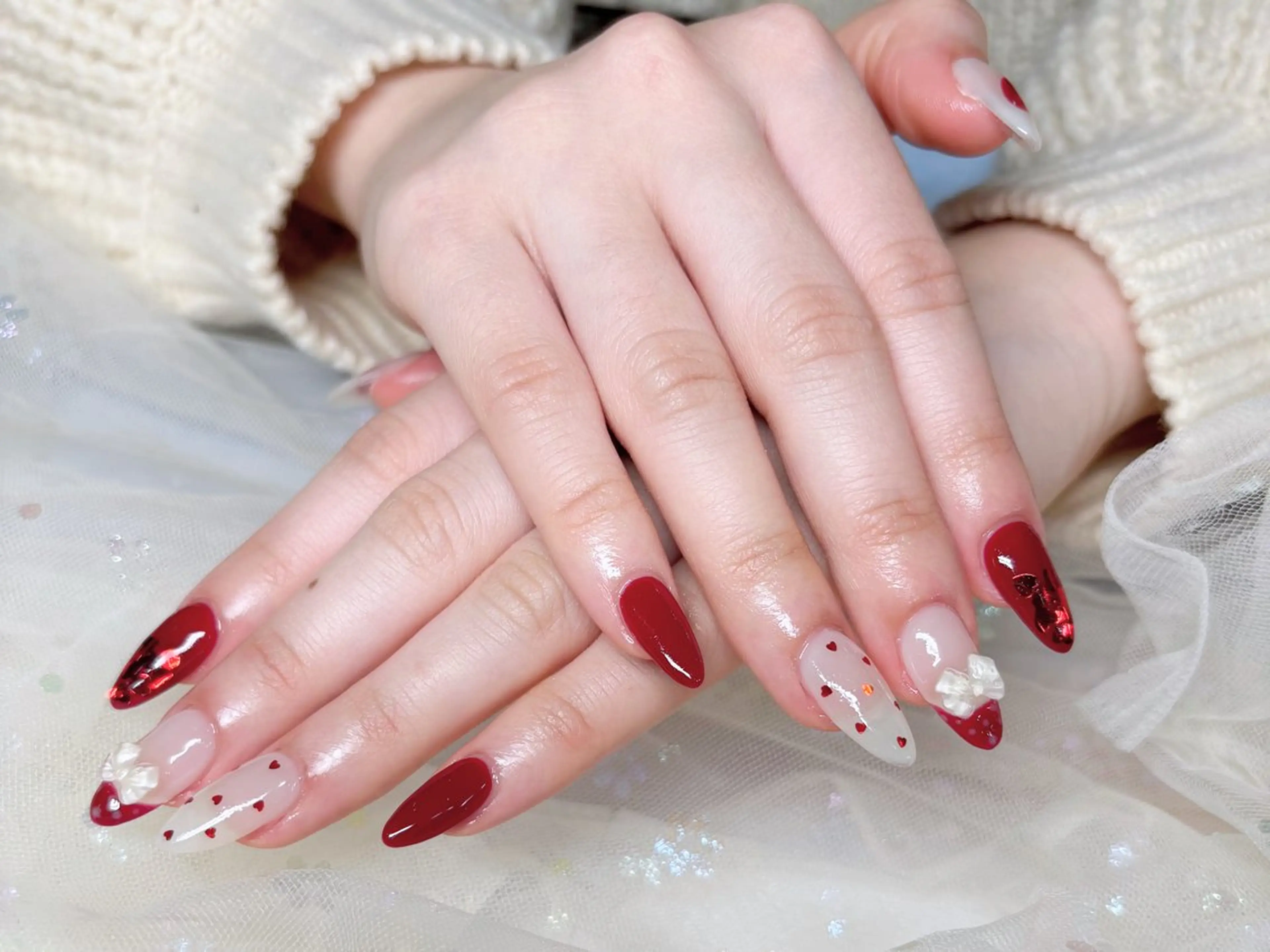 ネイル ハンドネイル H3 Nail Tsuki🦋💙のネイルデザイン