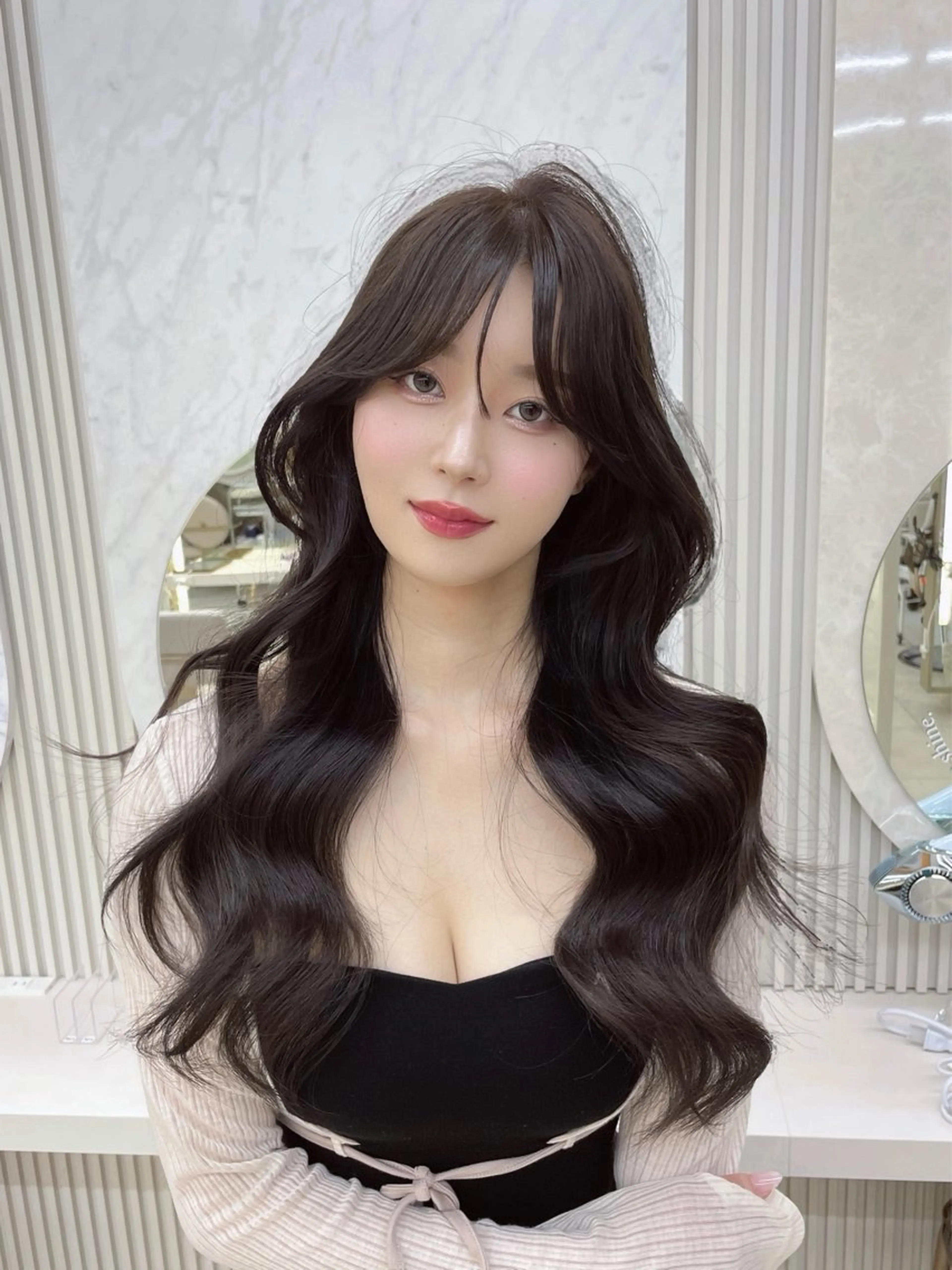 ロング カット ヘアカラー トリートメント レイヤー/顔周り /韓国ヘア/TAKUのヘアスタイル