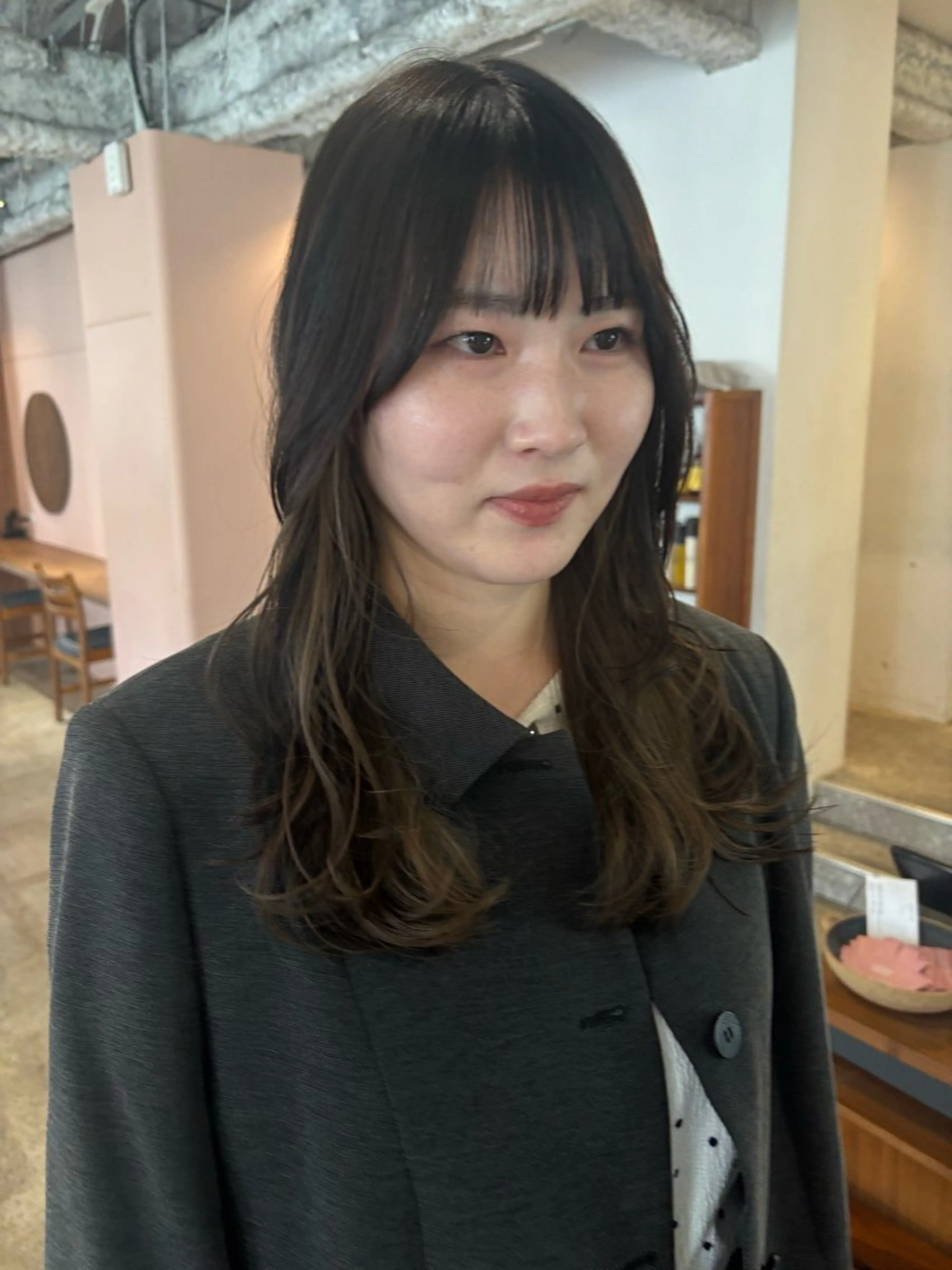セミロング カラー カット ヘアカラー トリートメント Hayashi Shioriのヘアスタイル