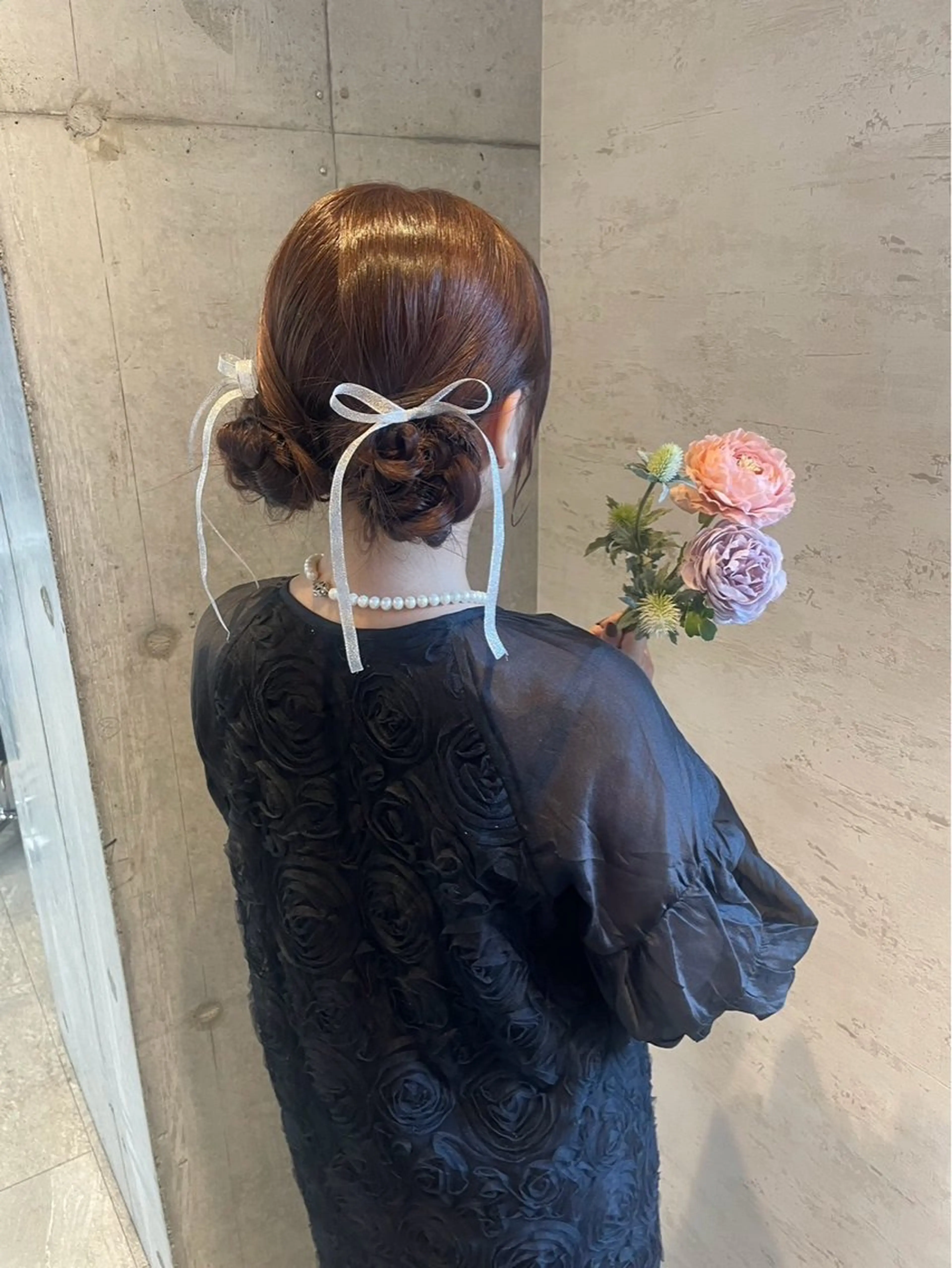 ロング ヘアアレンジ お団子ヘア ヘアセット 美髪× ヘアセット✨Araiのヘアスタイル