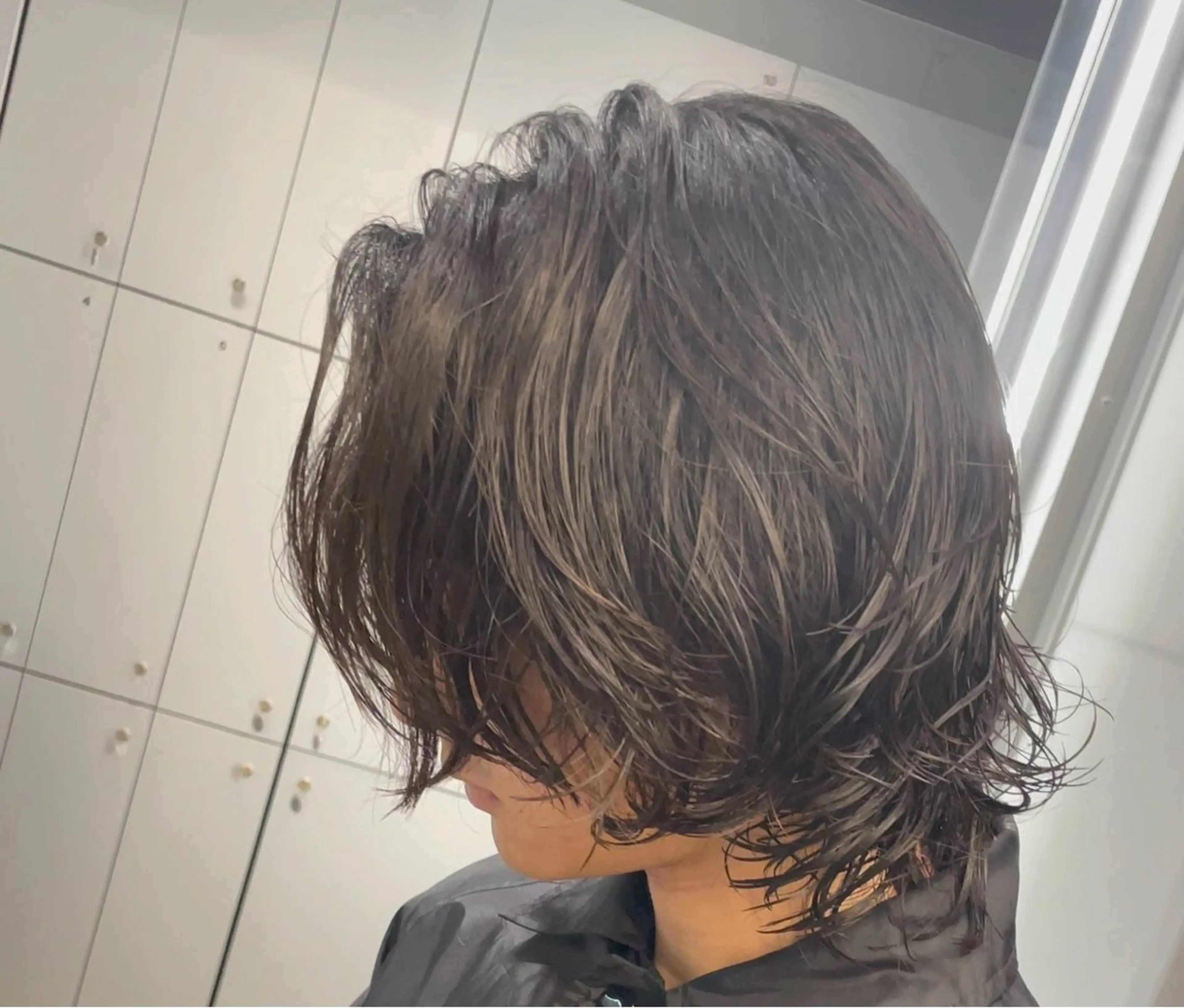 ロング パーマ ヘアアレンジ メンズ カット パーマ fifth 石川 凪のヘアスタイル