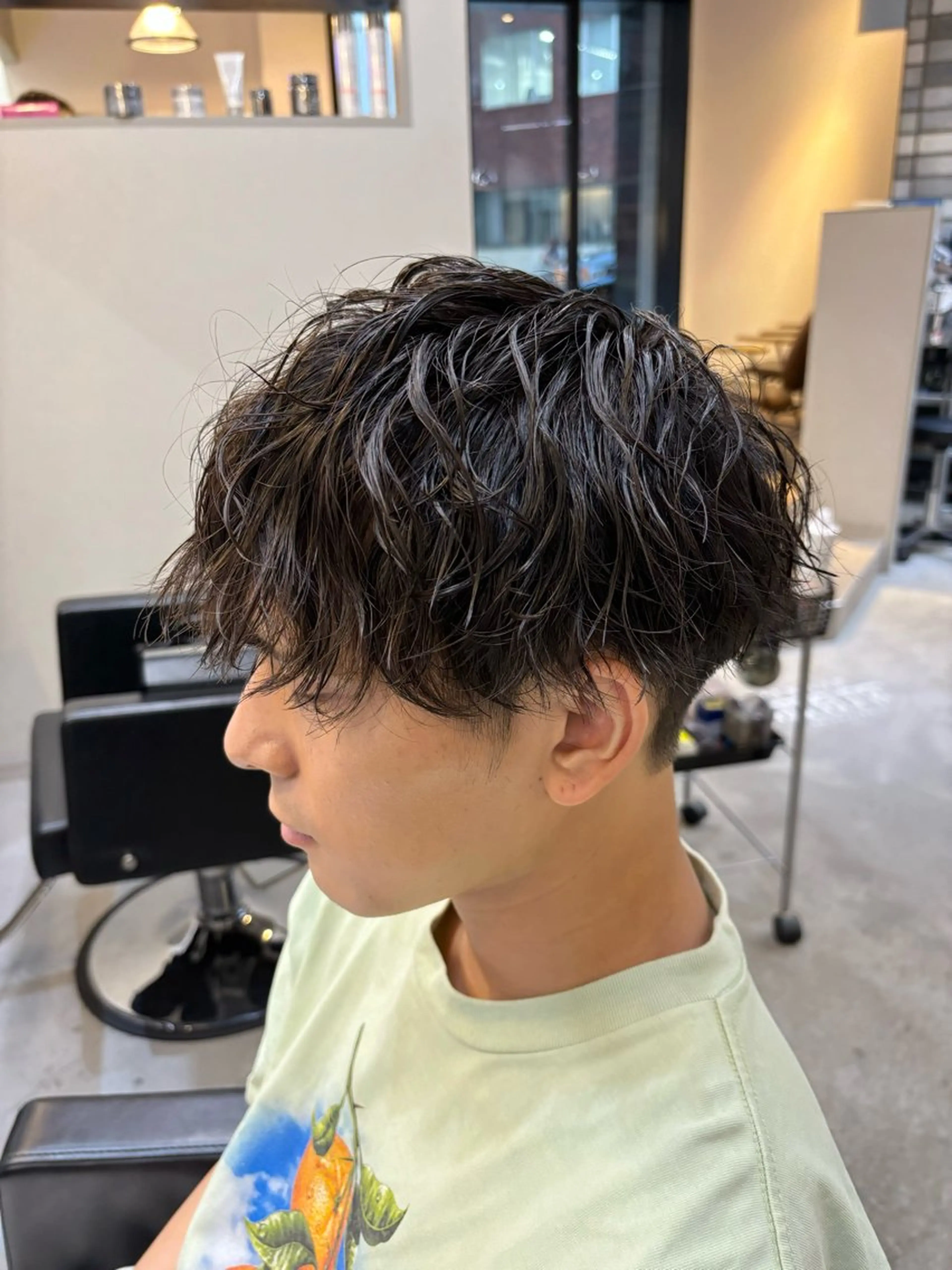 ショート パーマ メンズ カット パーマ レイヤー/大人メンズ パーマ🌀 平島拓也のヘアスタイル