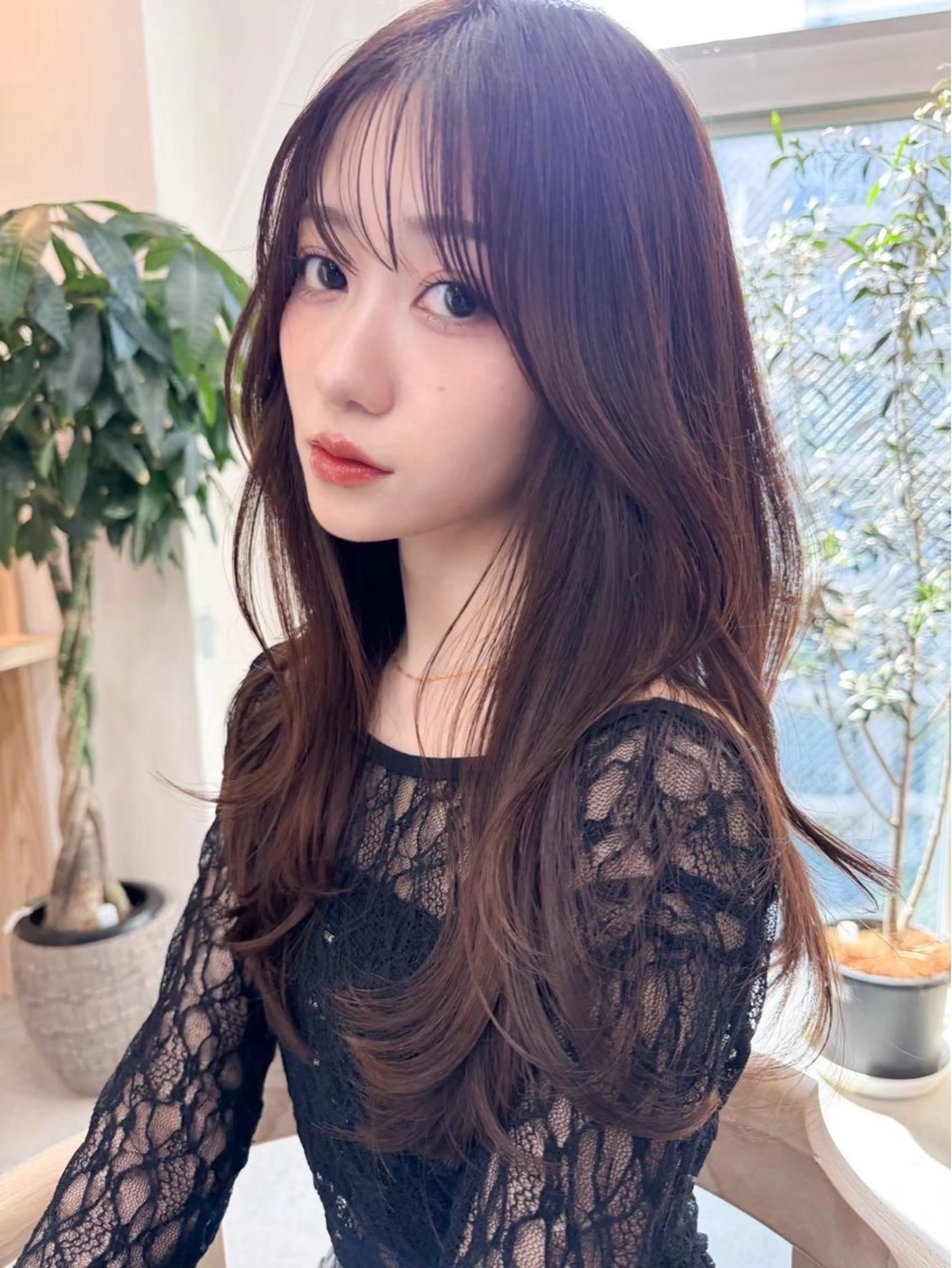 セミロング 🎀 うる艶透明感 カラー / 錦糸町のヘアスタイル