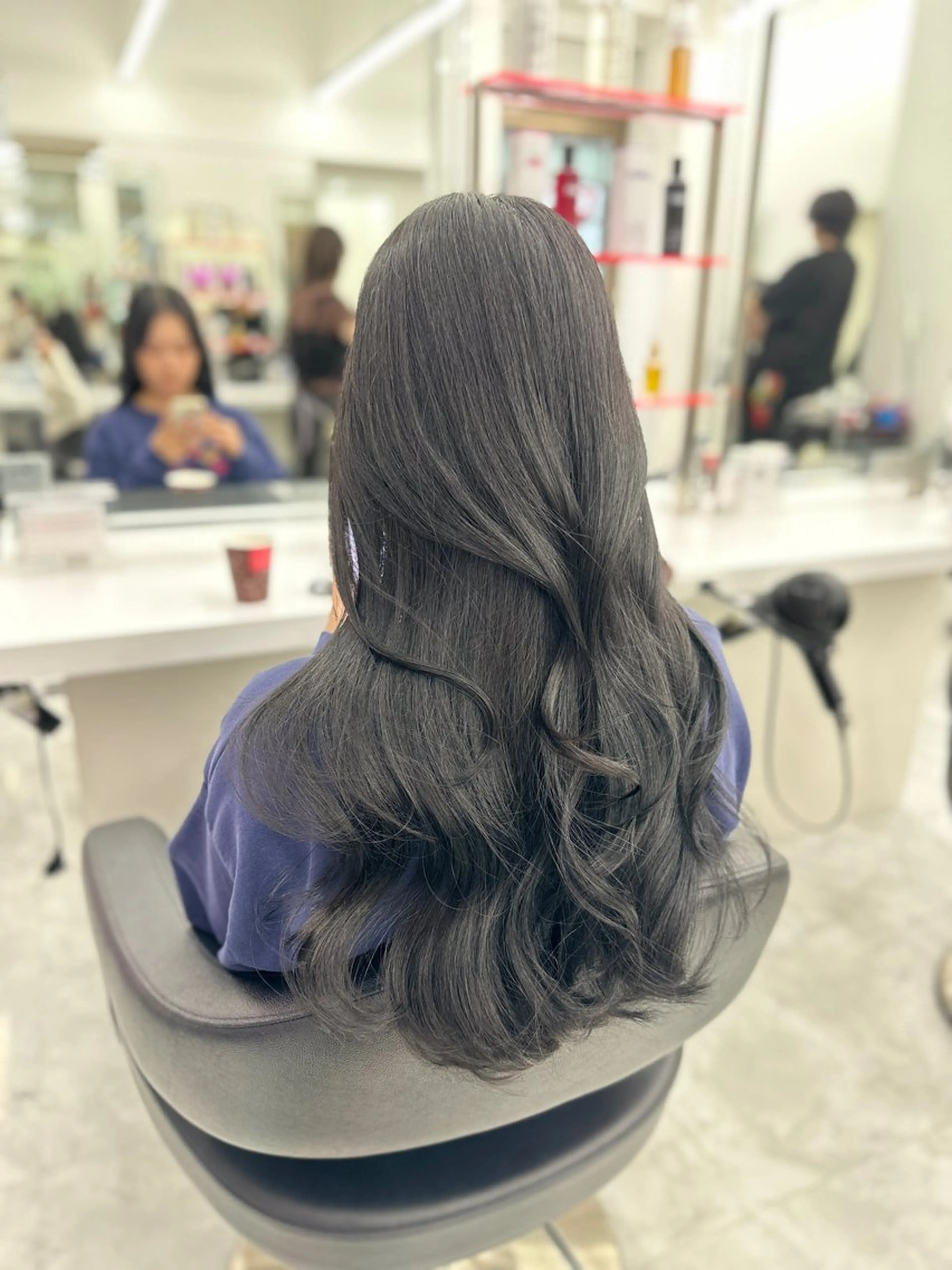 ロング カラー パーマ ヘアアレンジ メンズ キッズ ♥️韓国ヘア レイヤー♥️ゆりのヘアスタイル