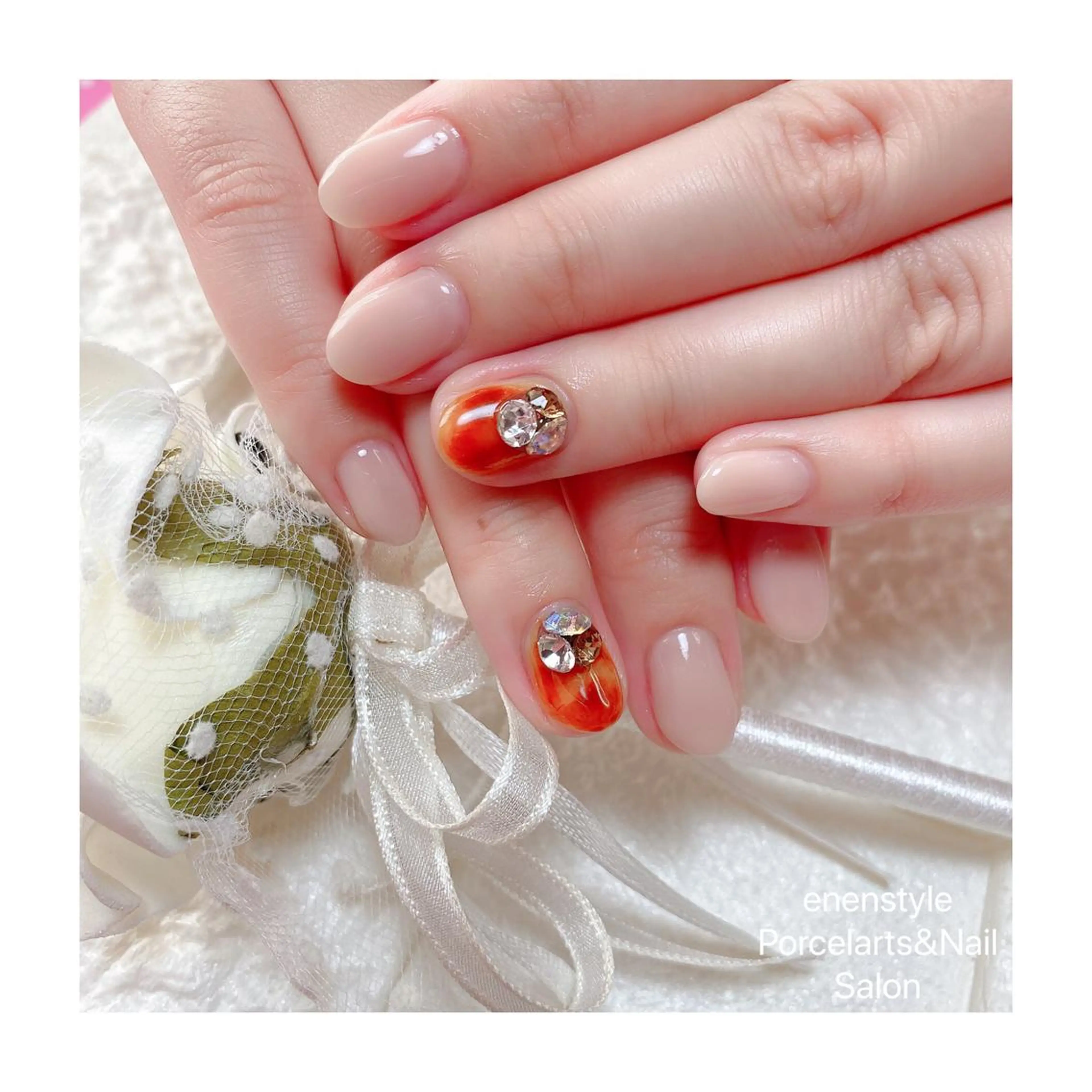 ミディアム ネイル ハンドネイル 👑enen style👑のネイルデザイン