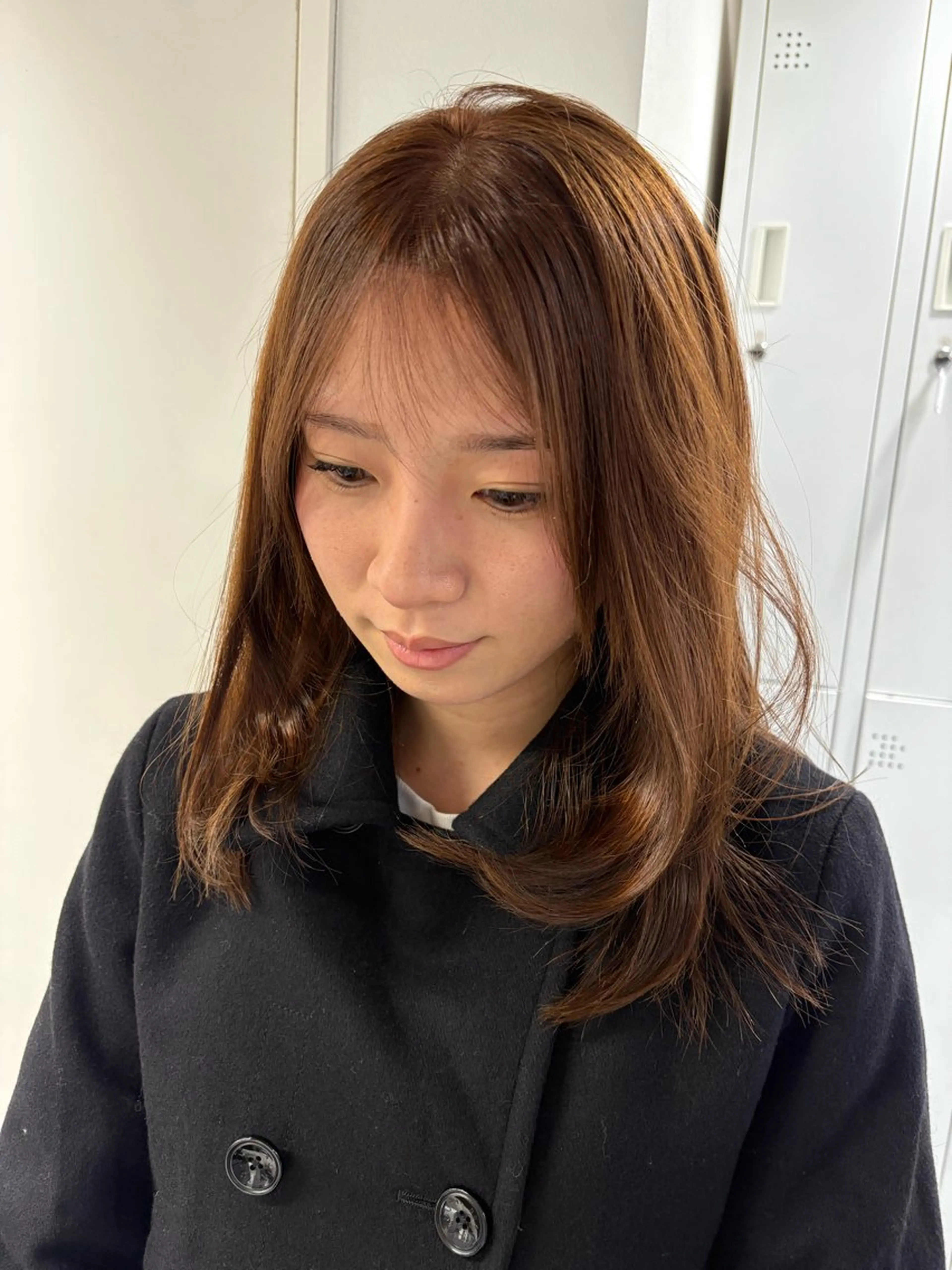 カラー ベージュカラー ブリーチ ブリーチなしカラー ベージュ、ブラウン ／ボブ　ユミのヘアスタイル