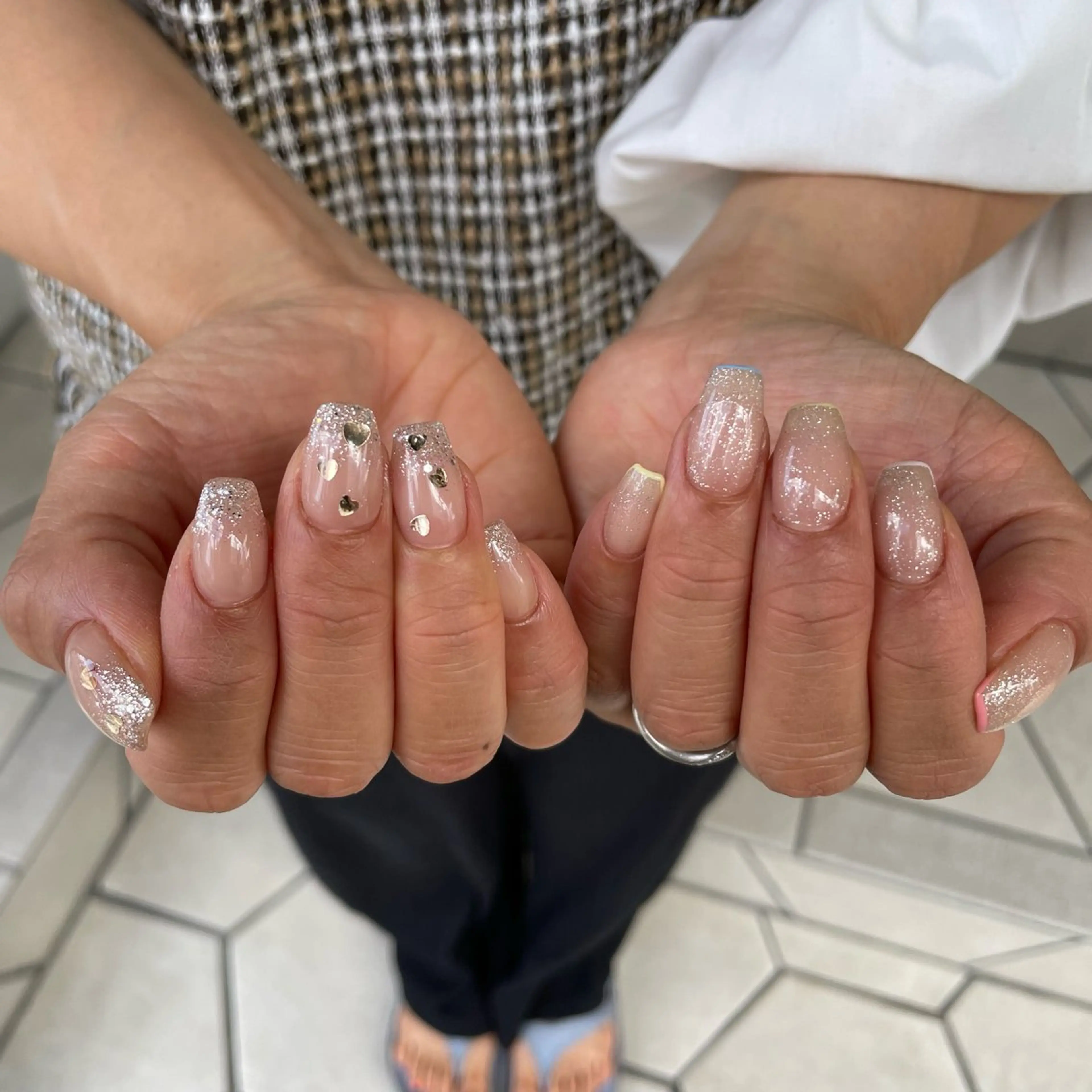 ネイル グラデーション ラメ(グリッター) ラメグラデーション Rommy suiのネイルデザイン