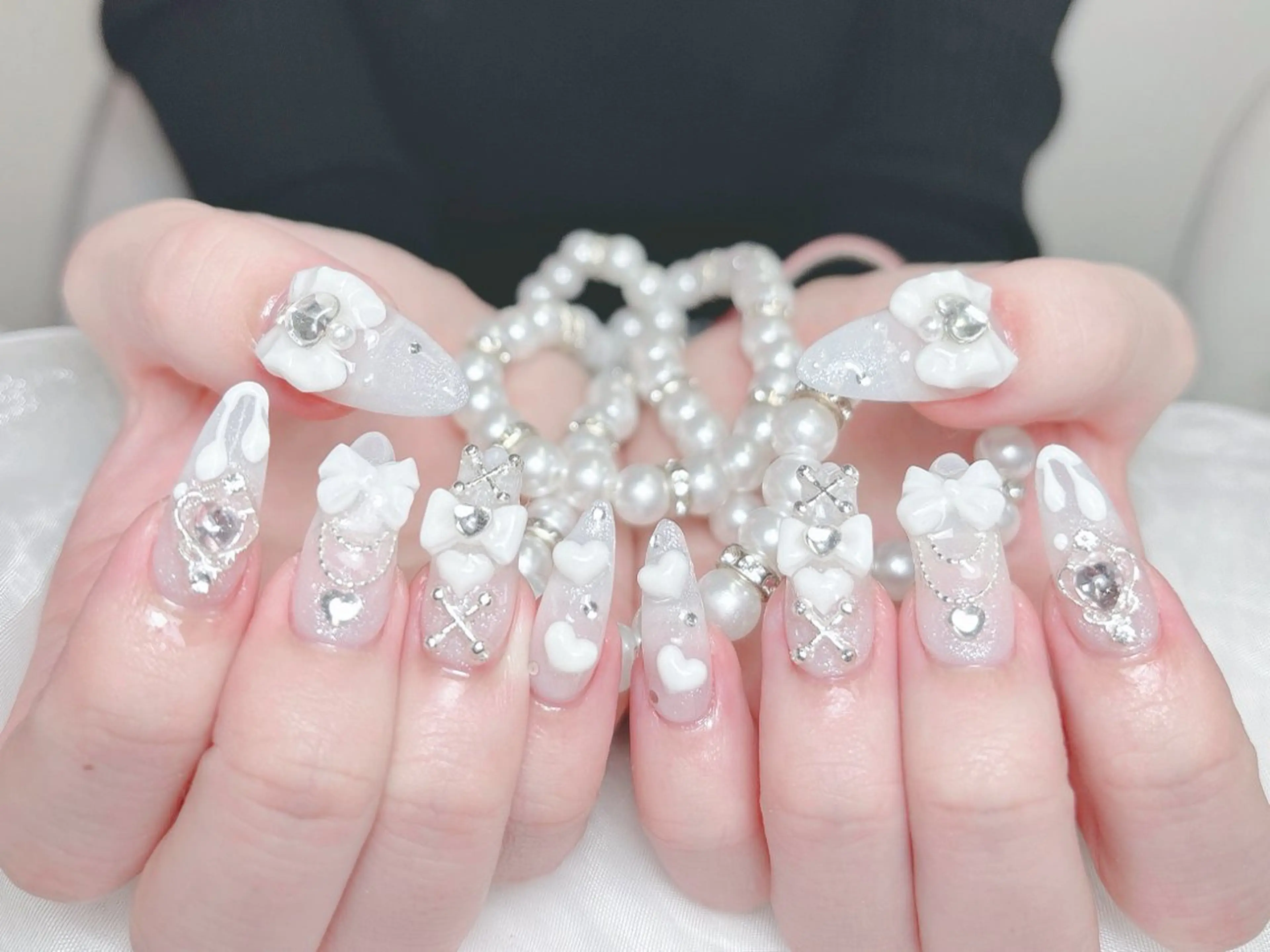 ネイル ハンドネイル MoMoA Nail ネイル長さ出し専門店のネイルデザイン