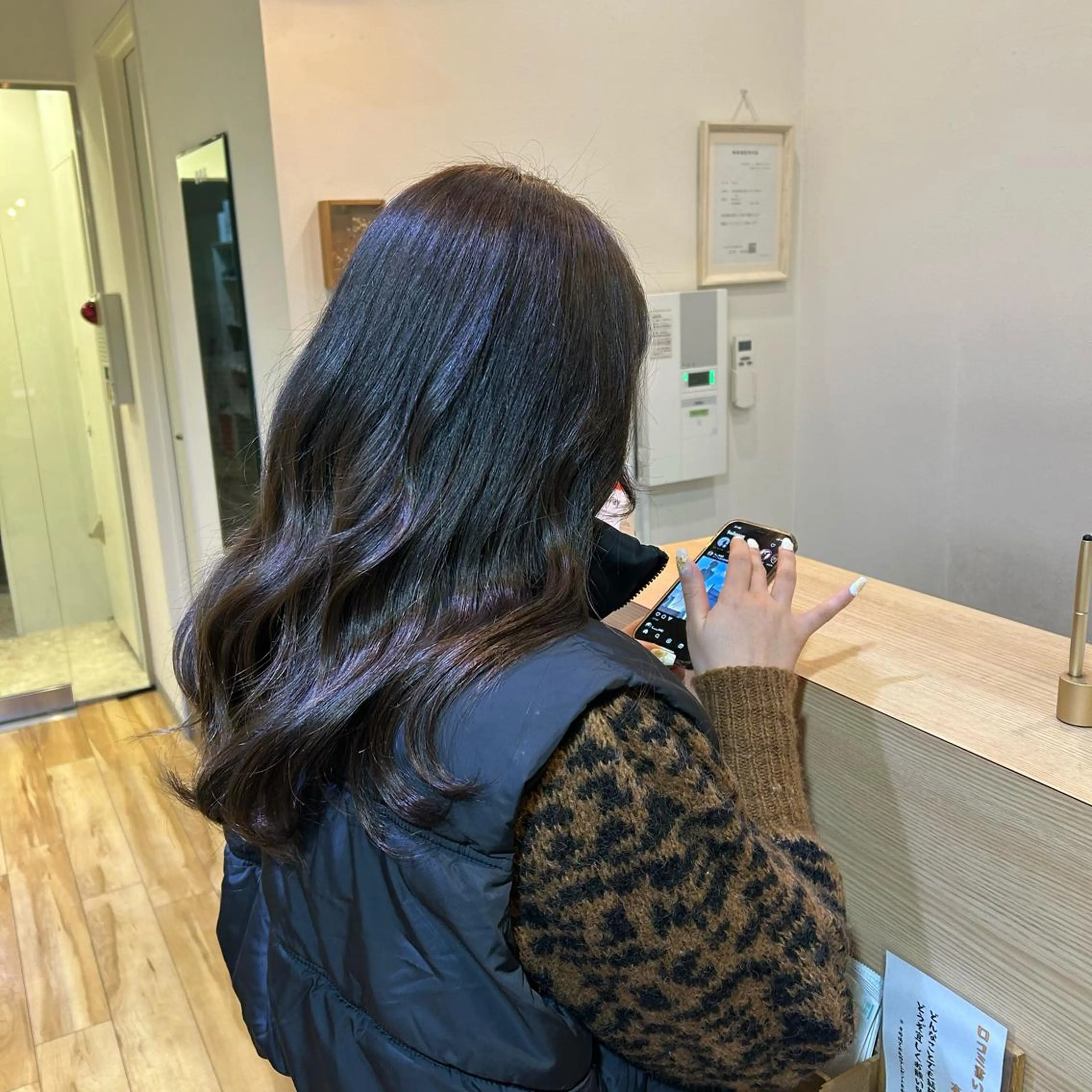 セミロング カラー 永田 幸花のヘアスタイル