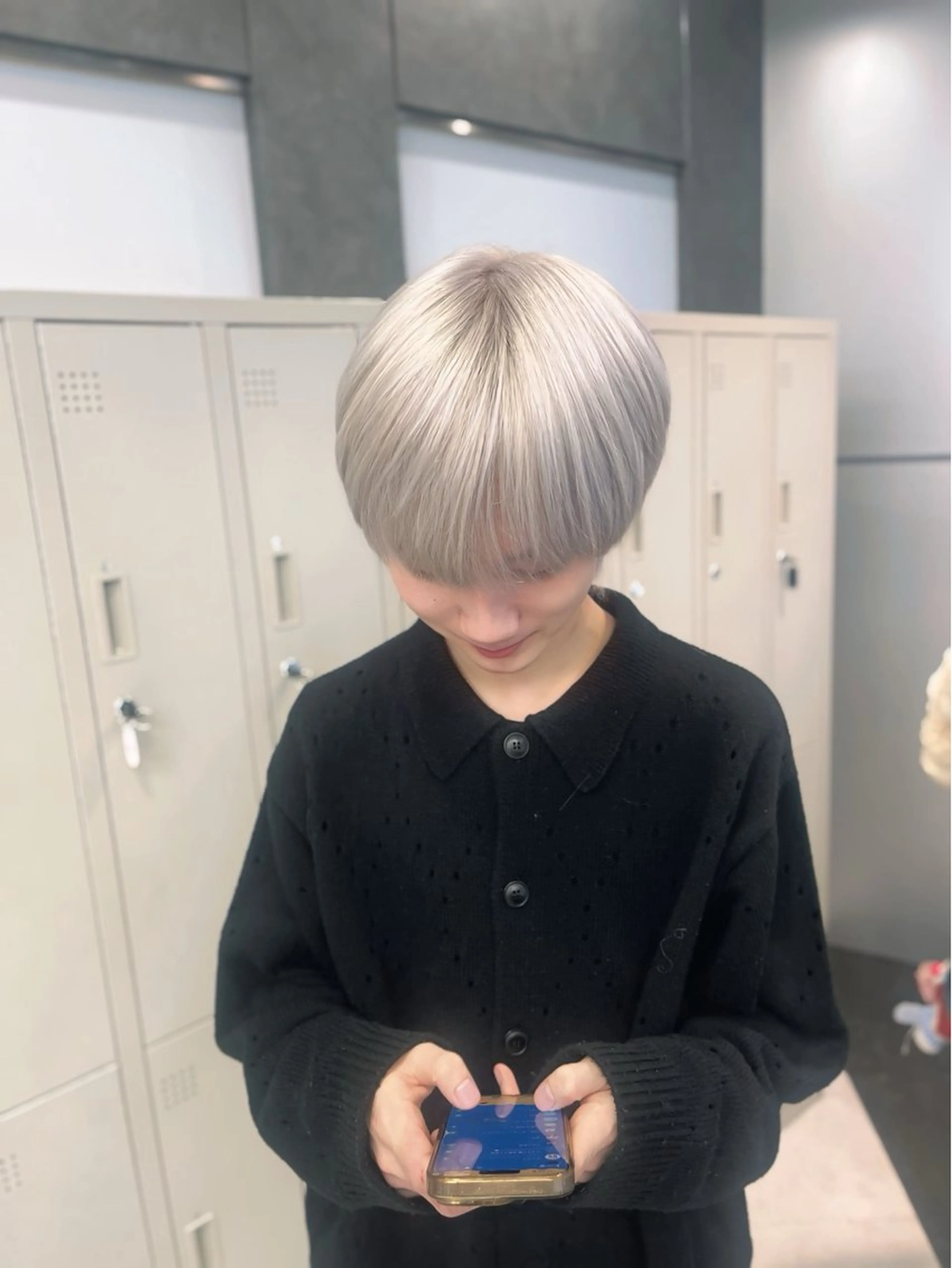 ショート カラー ヘアアレンジ ヘアカラー トリートメント ヘアセット ハイトーン/透明感 髪質改善/rinaのヘアスタイル