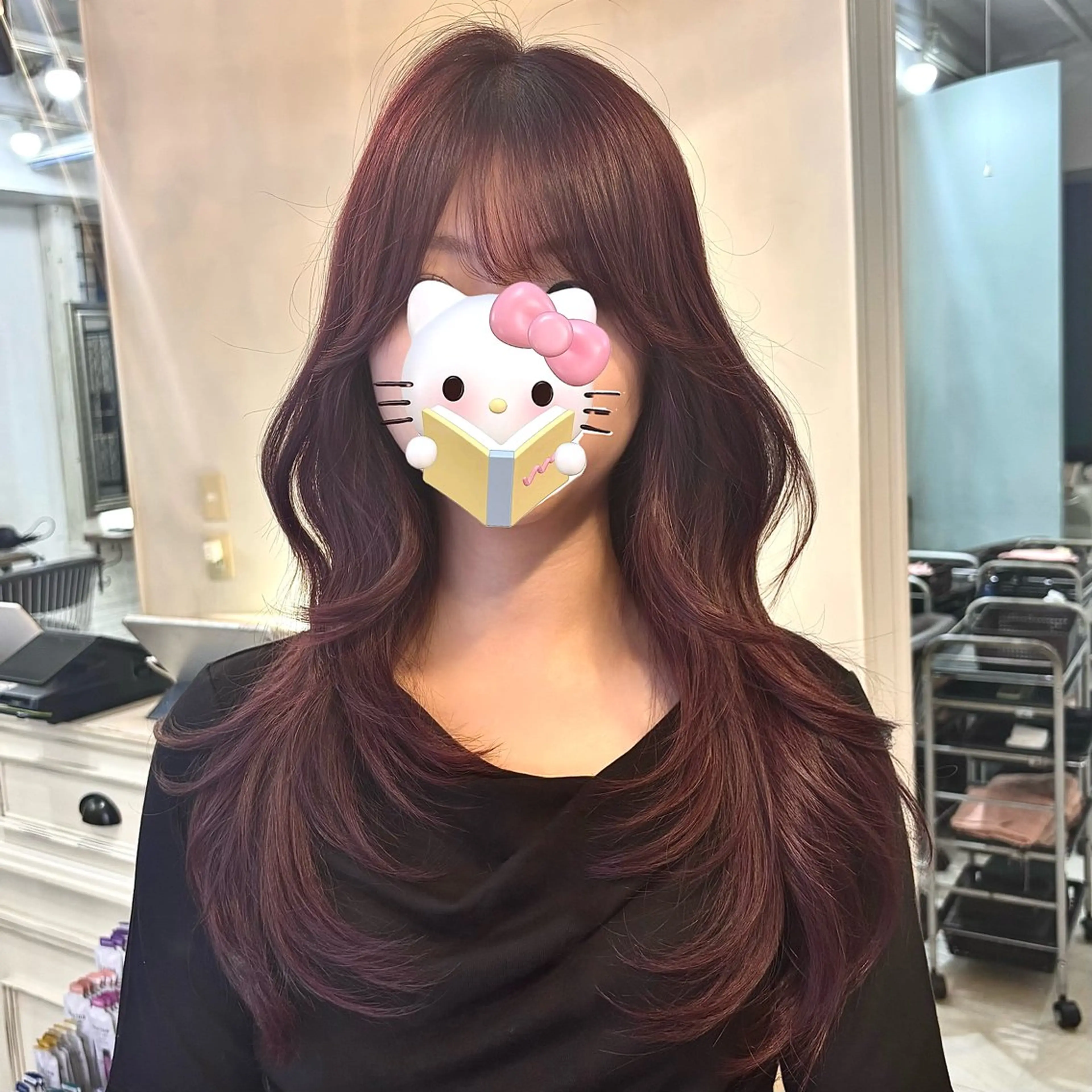 ロング カラー ロングレイヤー ベージュカラー ブリーチ ブラウンカラー ラベンダーカラー カット ヘアカラー トリートメント レイヤーカット/ダブ ルカラー/フウカ🤍のヘアスタイル