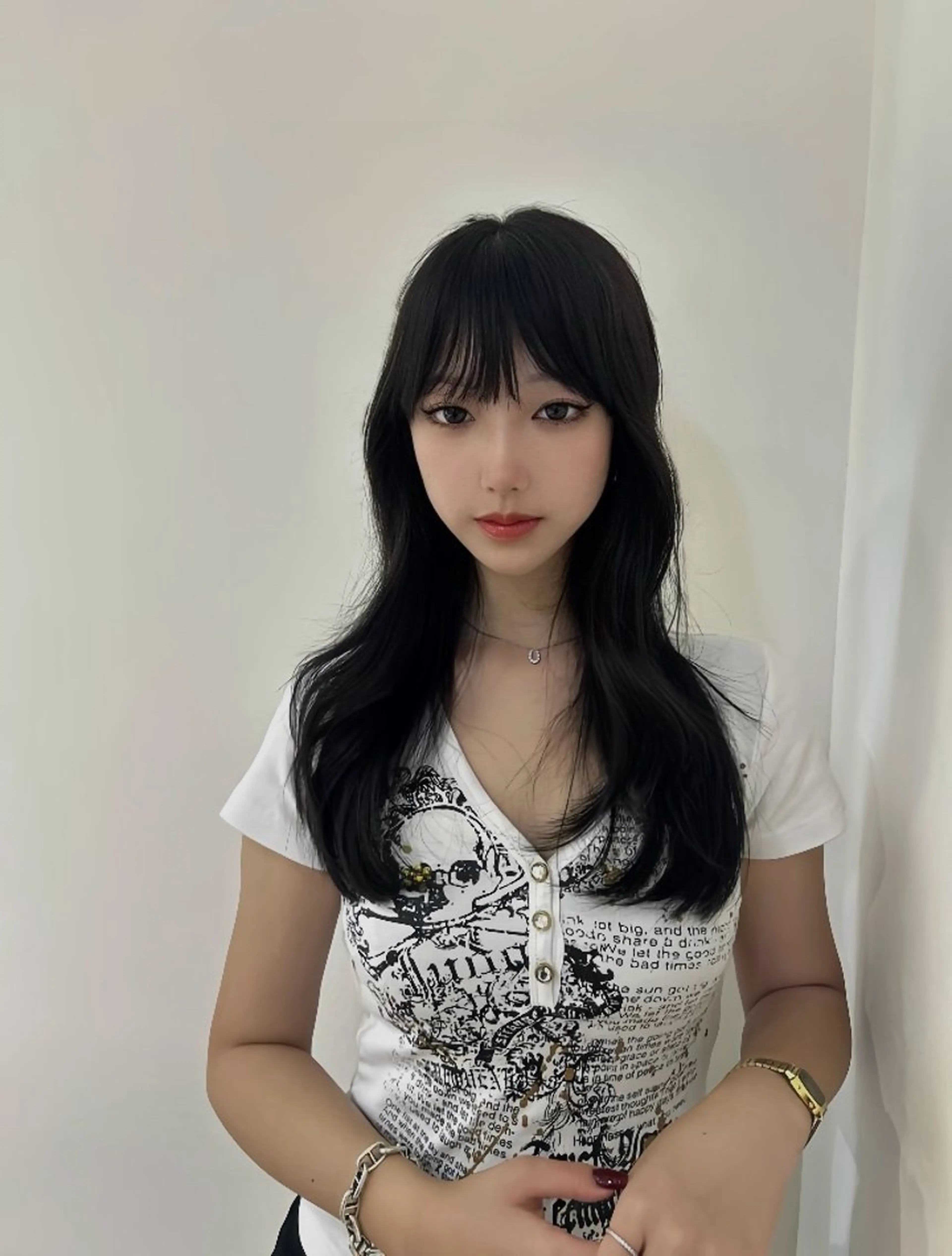 ロング レイヤーカット 似合わせカット ワンホンヘア/ 透明感カラー/ゆうとのヘアスタイル