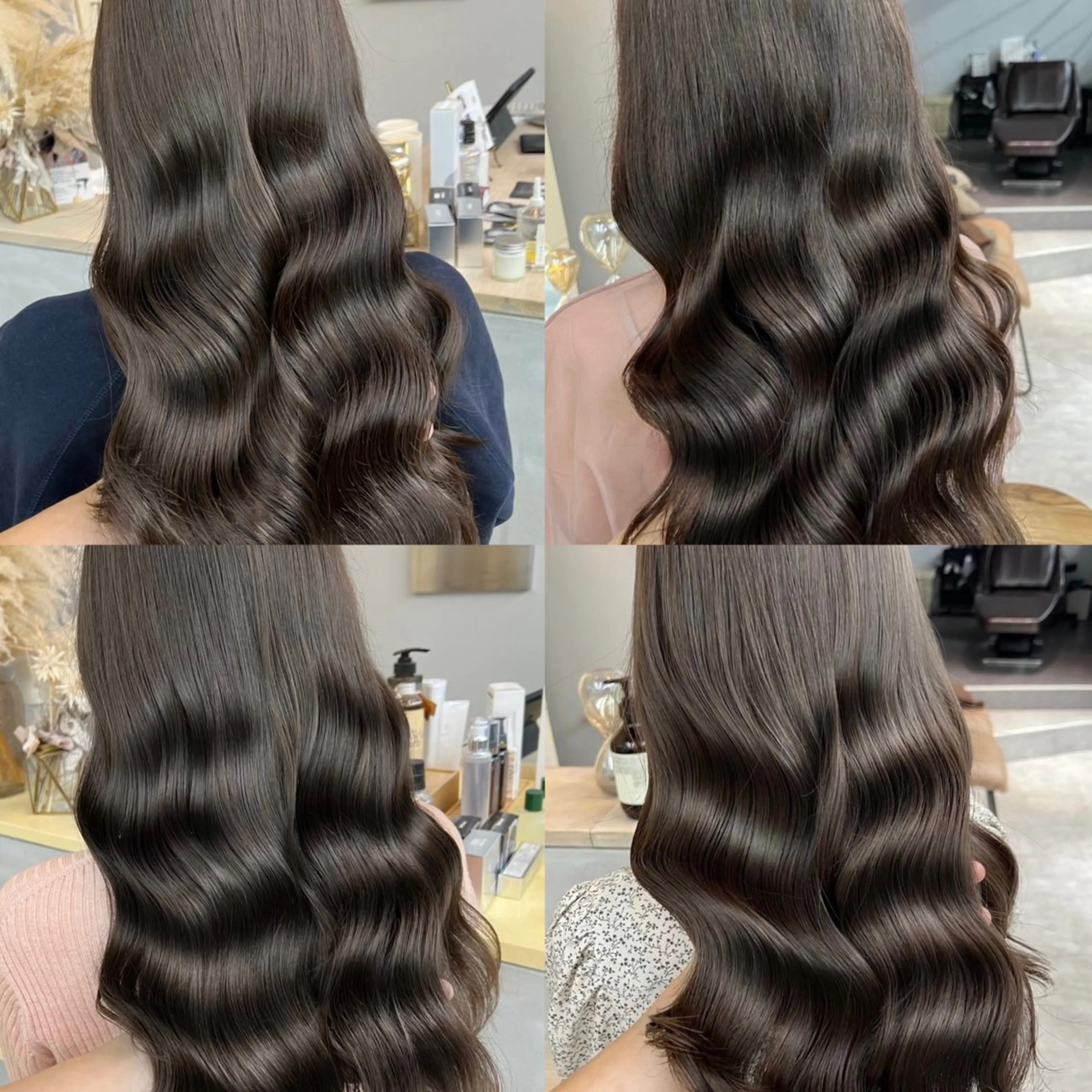 ロング カット ヘアカラー トリートメント ヘアセット プル艶職人/ にしものヘアスタイル