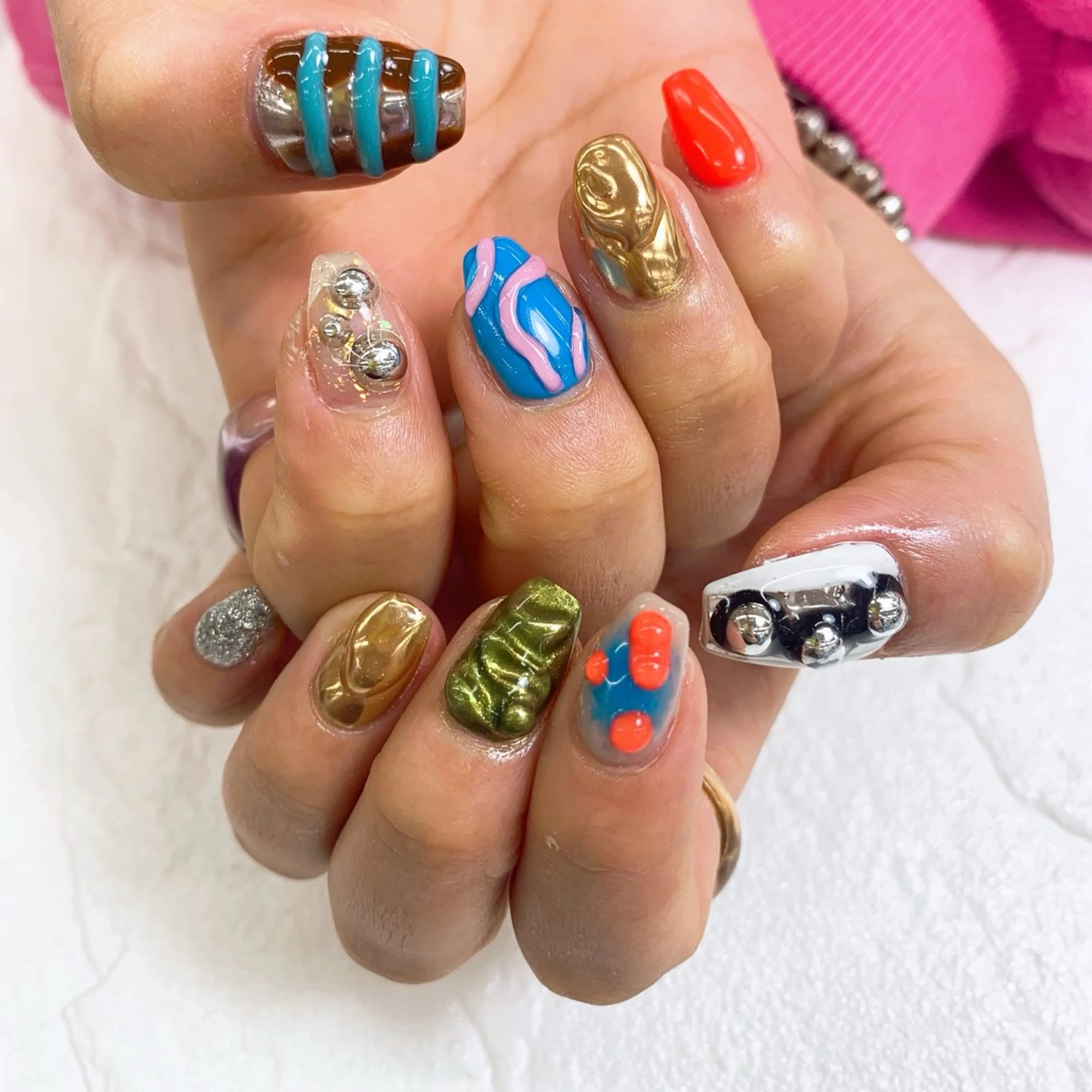 ネイル ⭐︎休業中の練習⭐︎ JNA認定講師髙橋のネイルデザイン