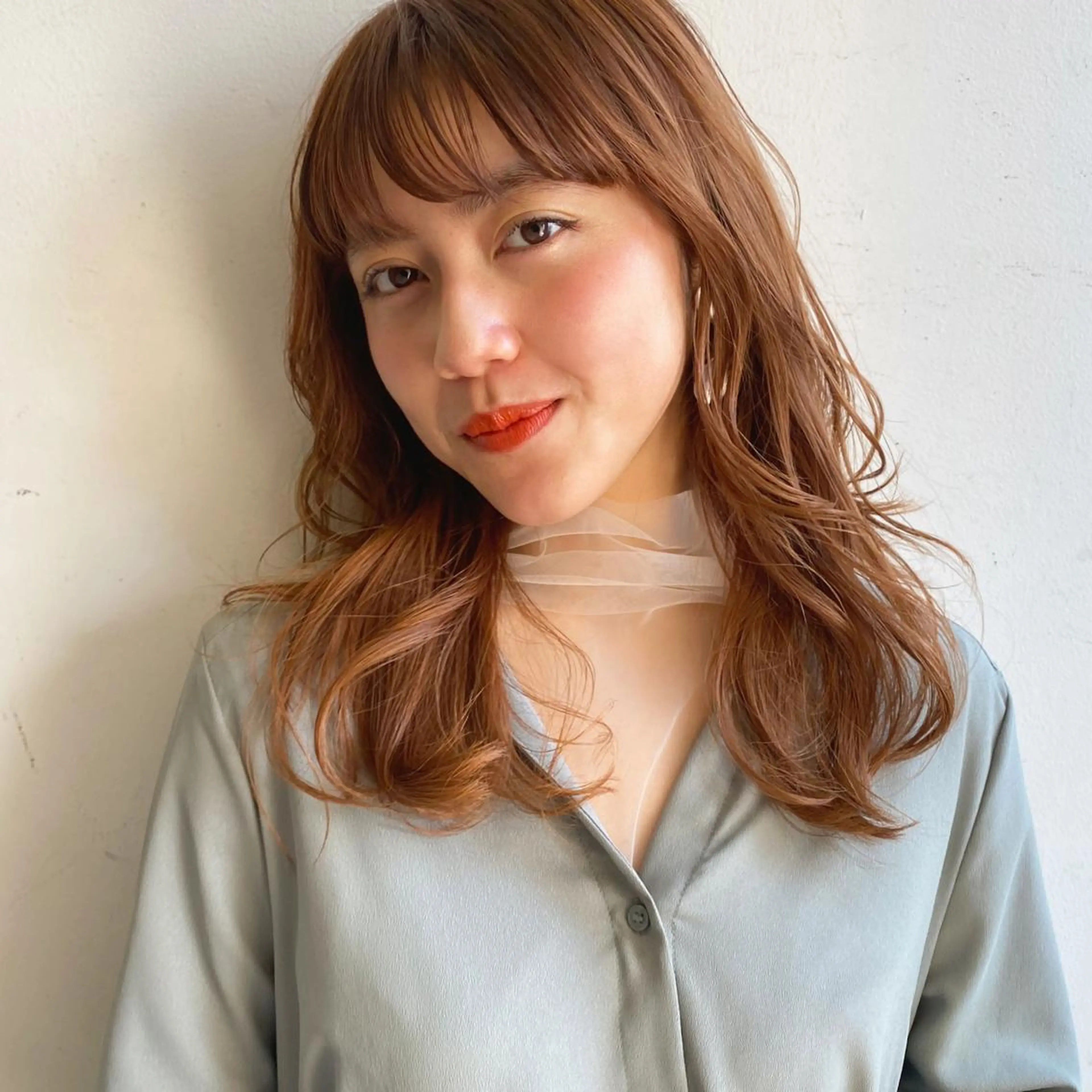 セミロング カラー 銀座🤍ボブ/ ミディアム/佐野夢美のヘアスタイル