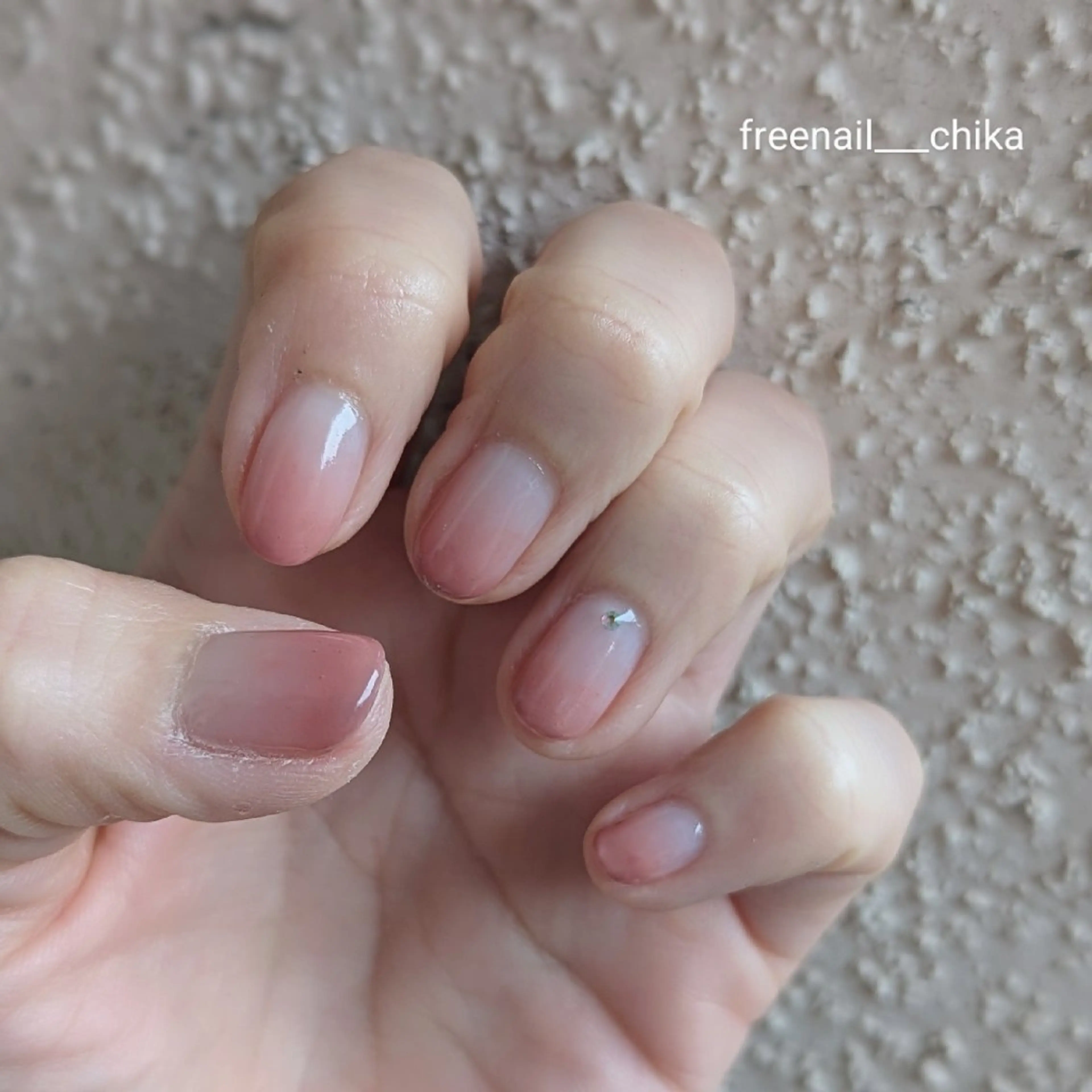 ネイル クリアネイル フットネイル ジェルネイル グラデーション ラメ(グリッター) free nail フリーネイルのネイルデザイン