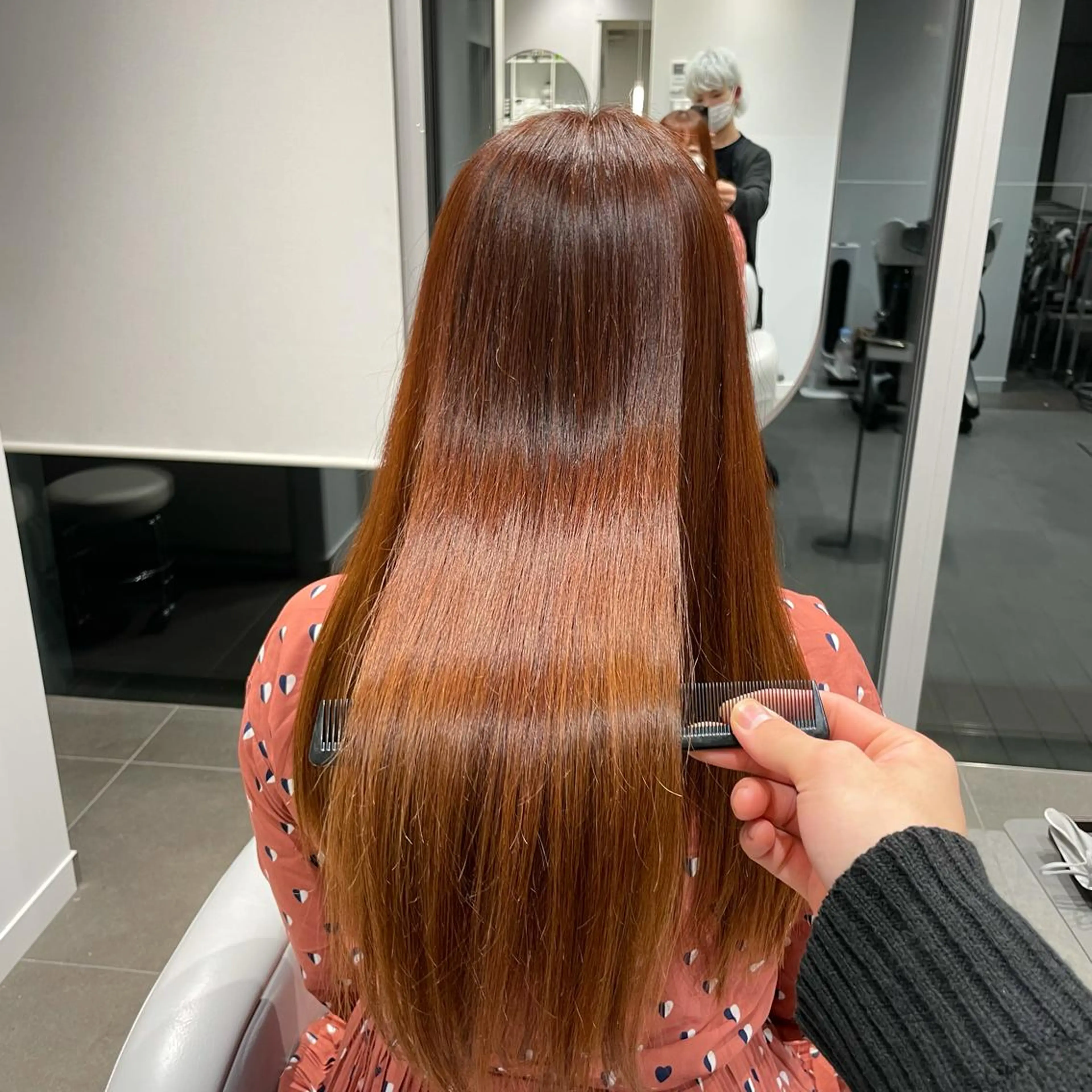 ロング 縮毛矯正 🥀似合わせ🥀 柔らかカラー・タイトのヘアスタイル