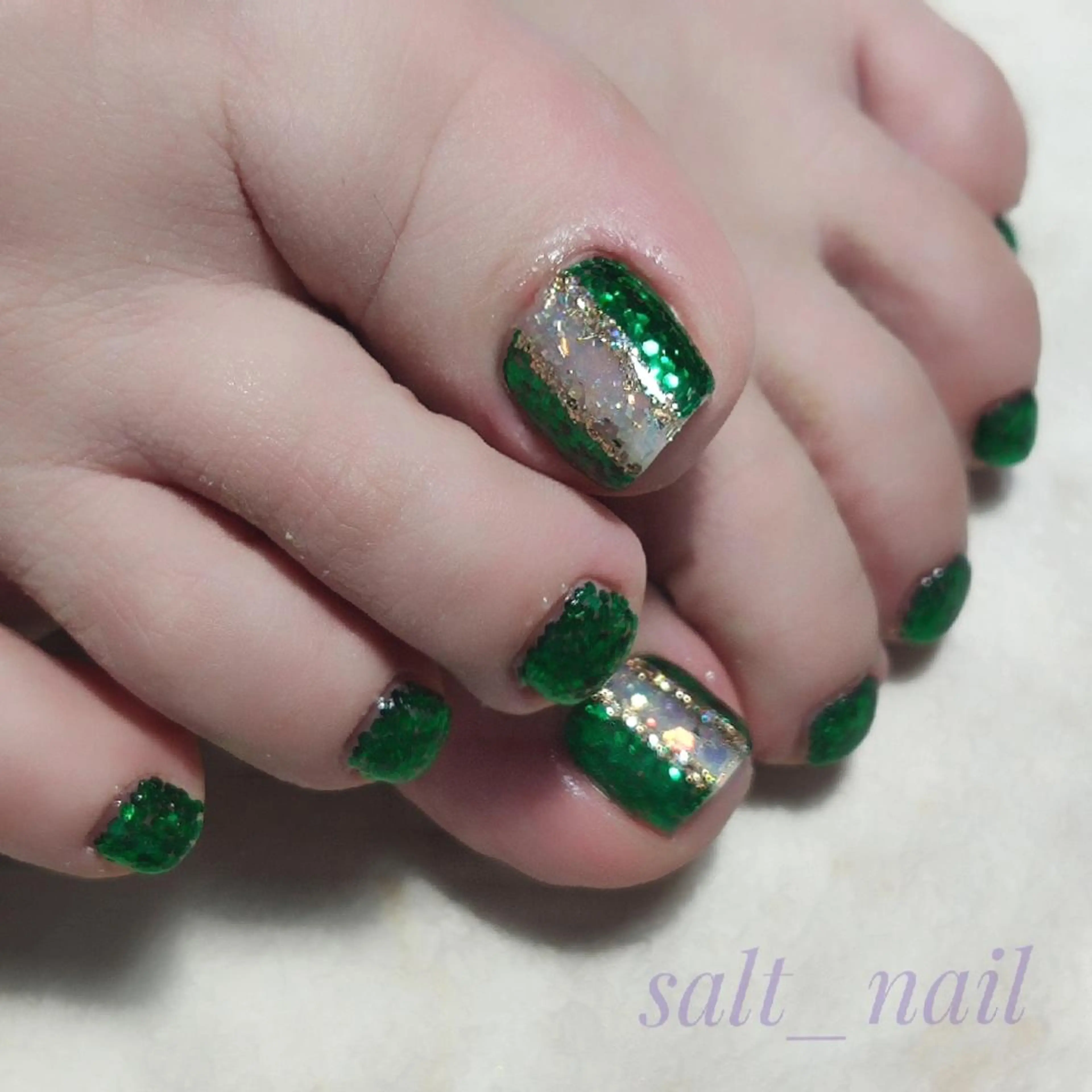 ネイル ラメ(グリッター) 個人サロン saltnailのネイルデザイン