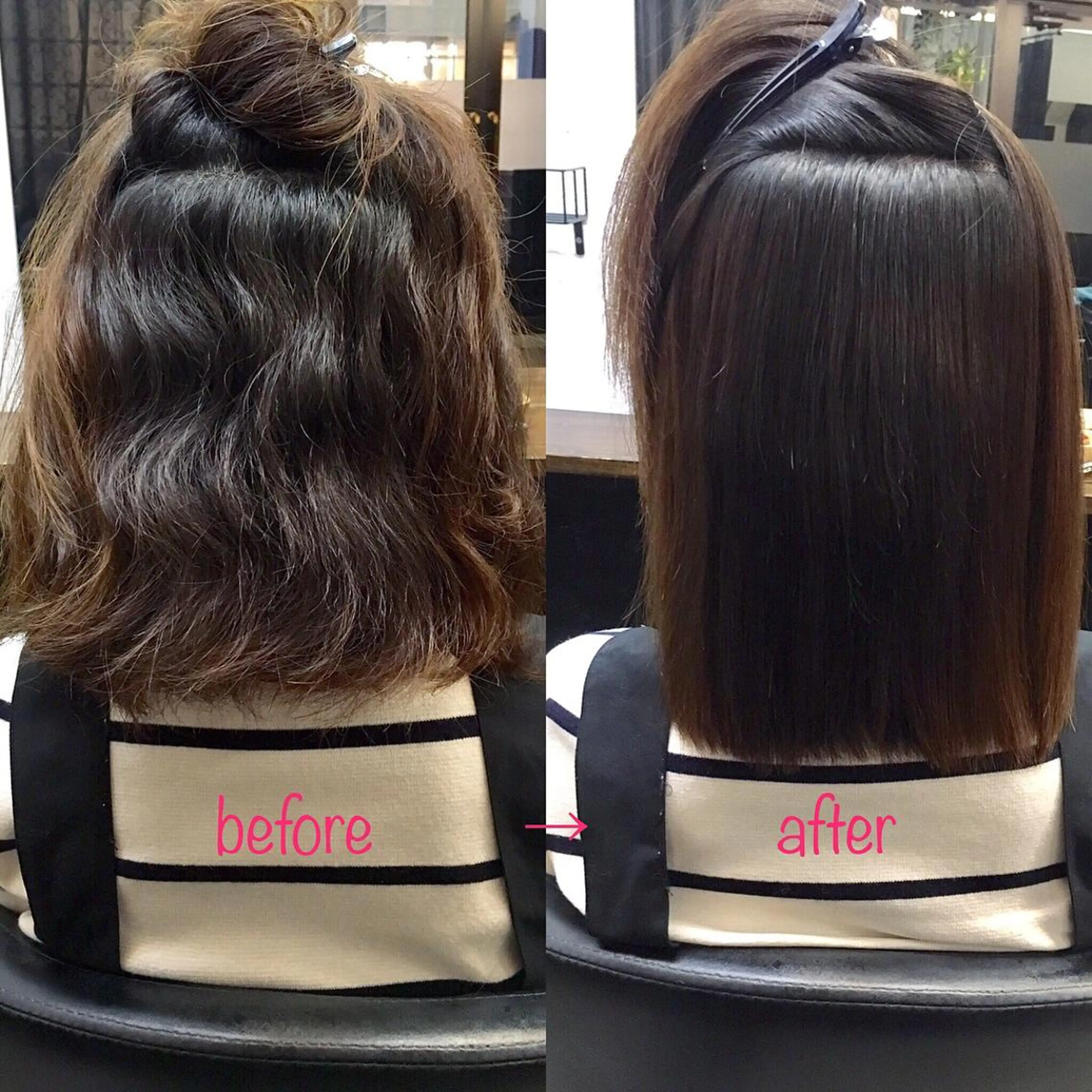 ミディアム 縮毛矯正&髪質改善 MAILHAIRのヘアスタイル