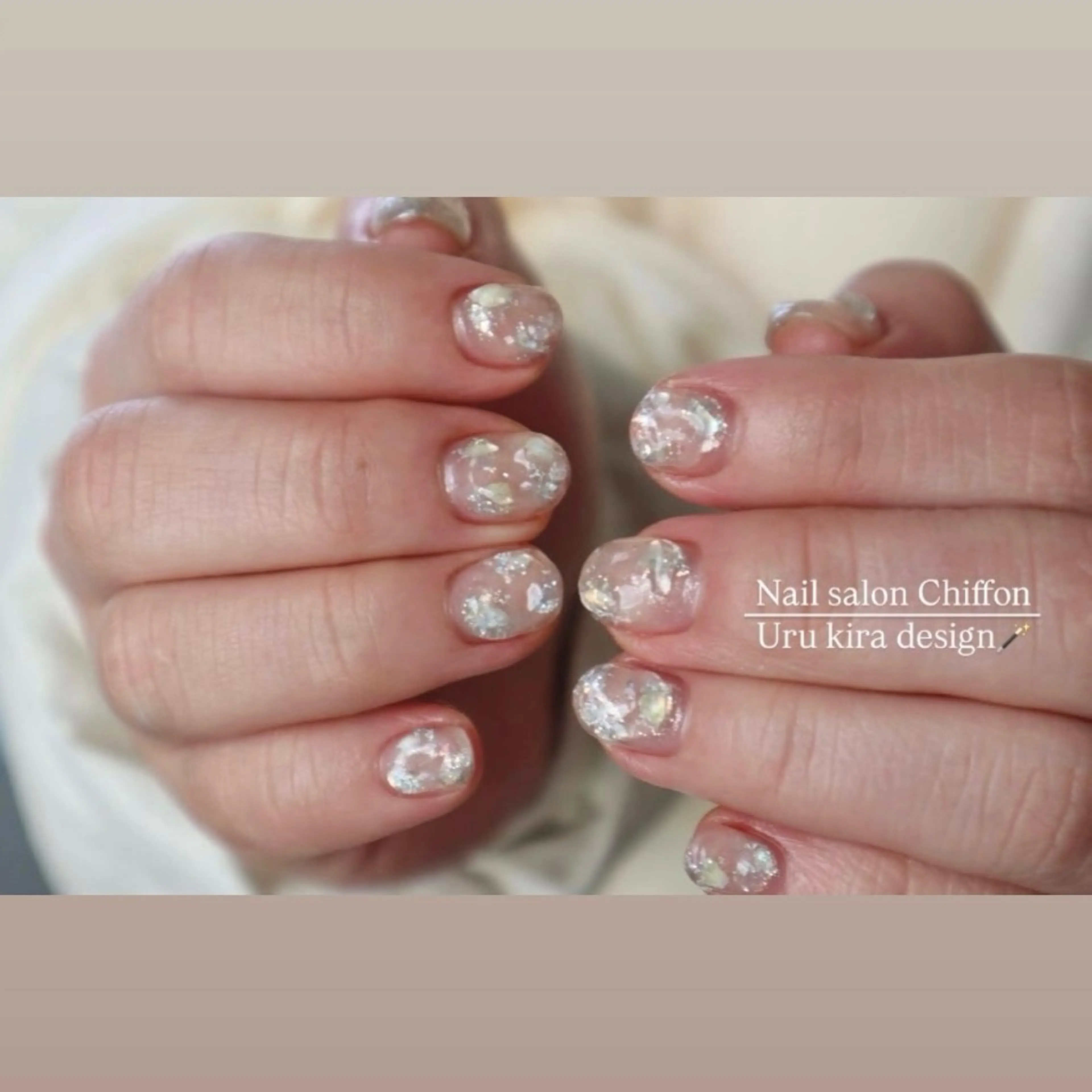 ネイル アートネイル オーロラネイル ラメ(グリッター) ぷっくりネイル ハンドネイル Nail salon Chiffonのその他イメージ