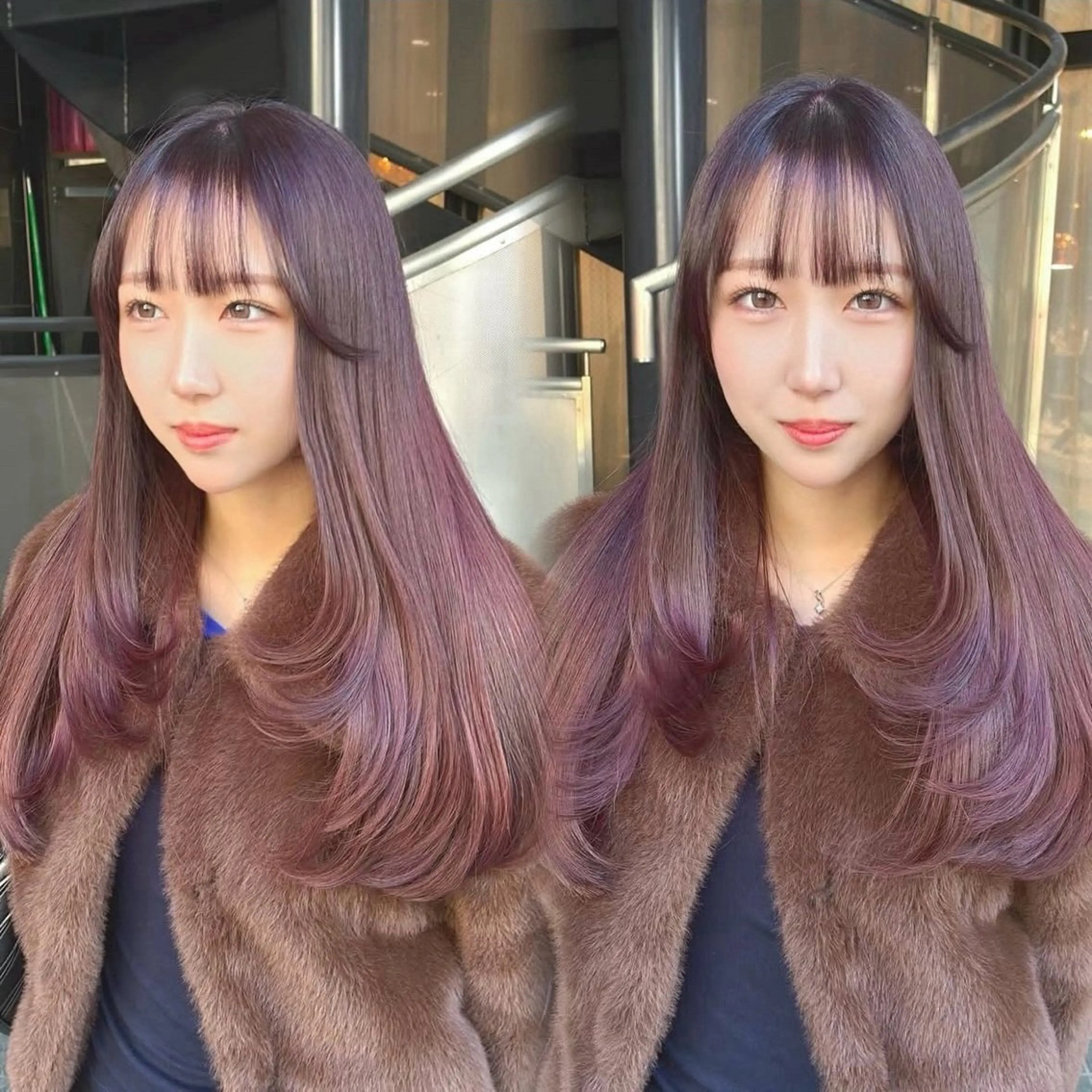 ロング レイヤーカット ロング カット ヘアカラー calna 古賀 菜摘のヘアスタイル