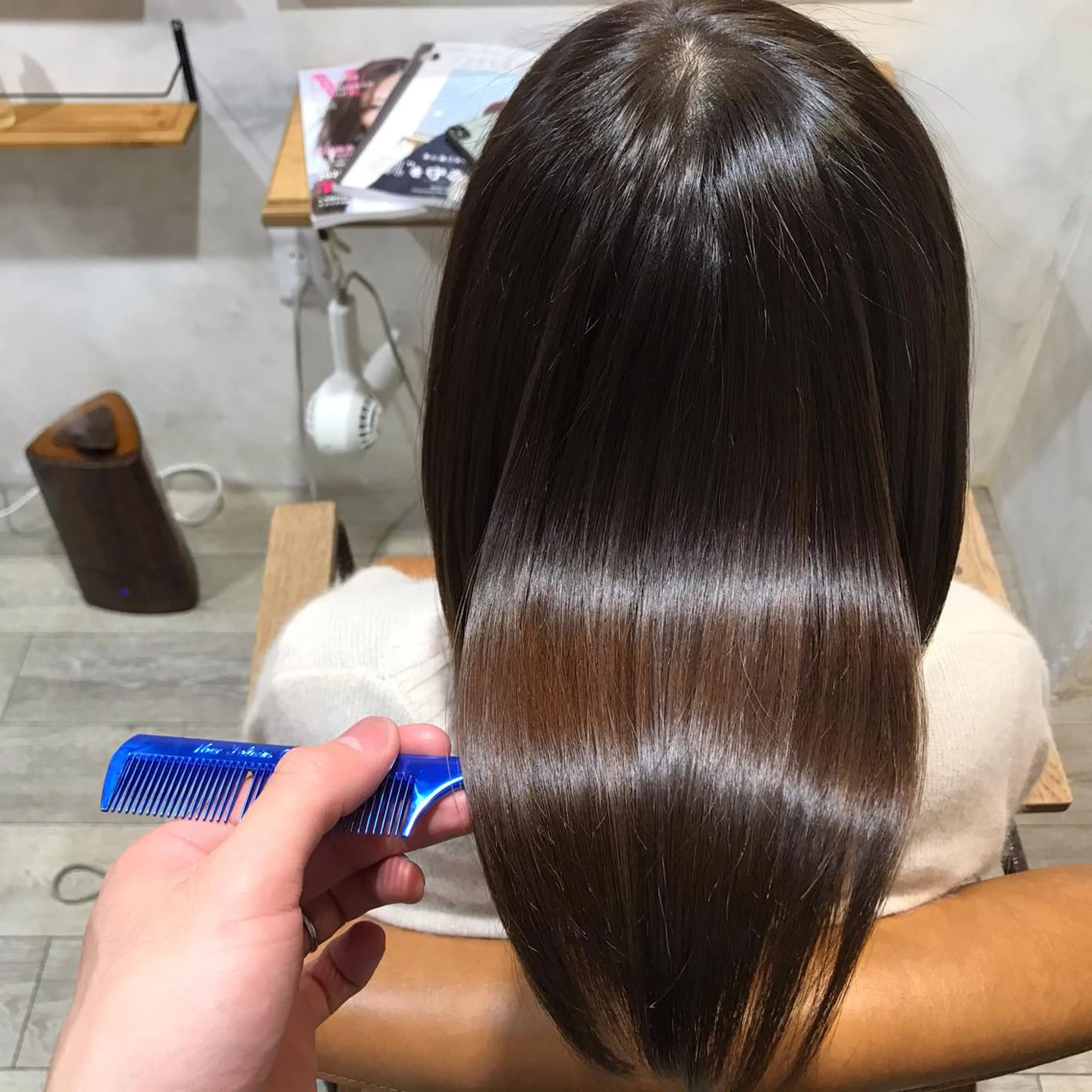 カラー 縮毛矯正 Keshiki大名 安部 真輝のヘアスタイル