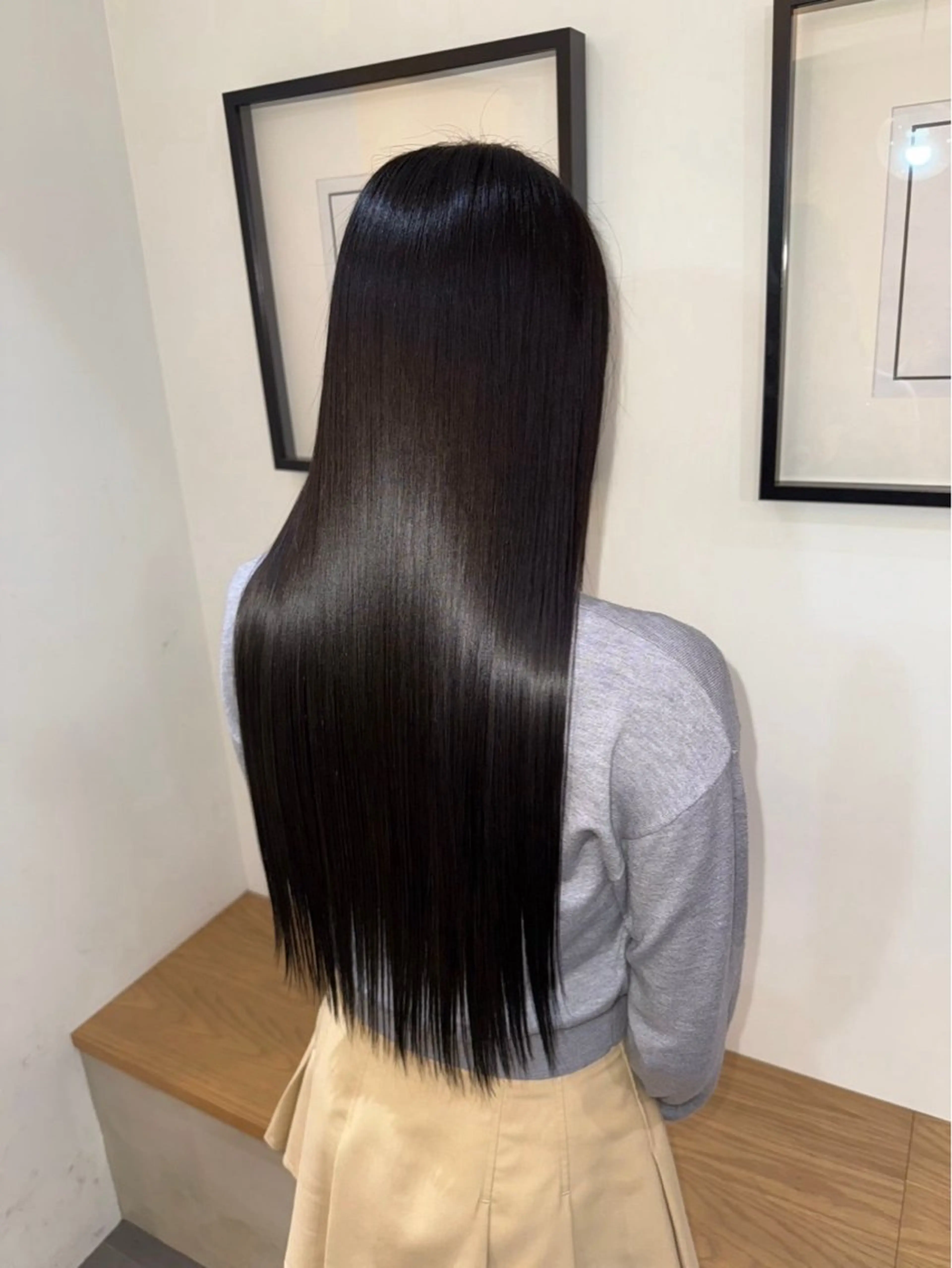 ロング パーマ 縮毛矯正 カット 縮毛矯正 透明感/暖色カラー 💖【Misaki】のヘアスタイル