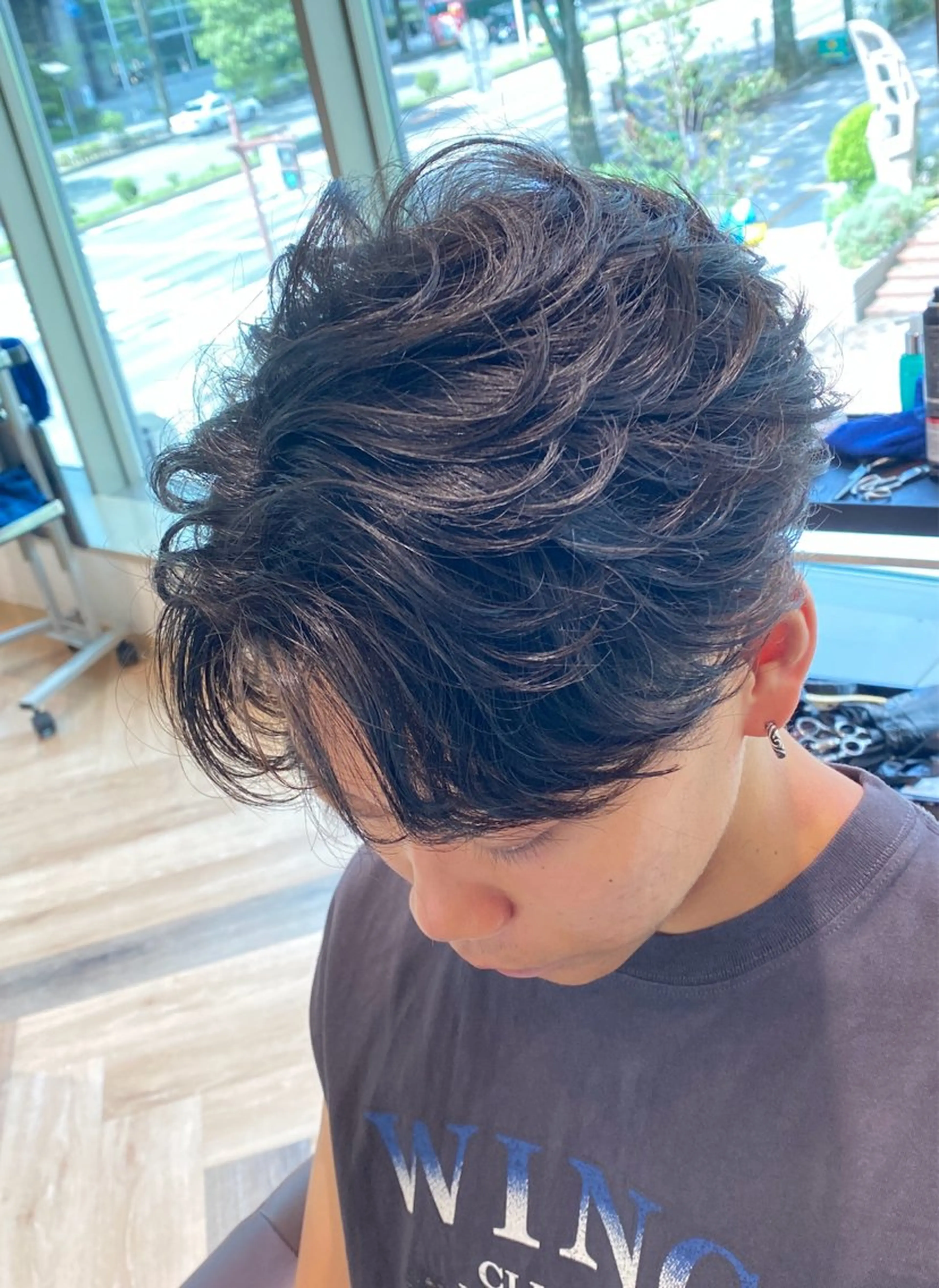 ショート パーマ メンズ フェザーパーマ メンズパーマ カット パーマ メンズ特化/フェザー /パーマ/伊勢元のヘアスタイル