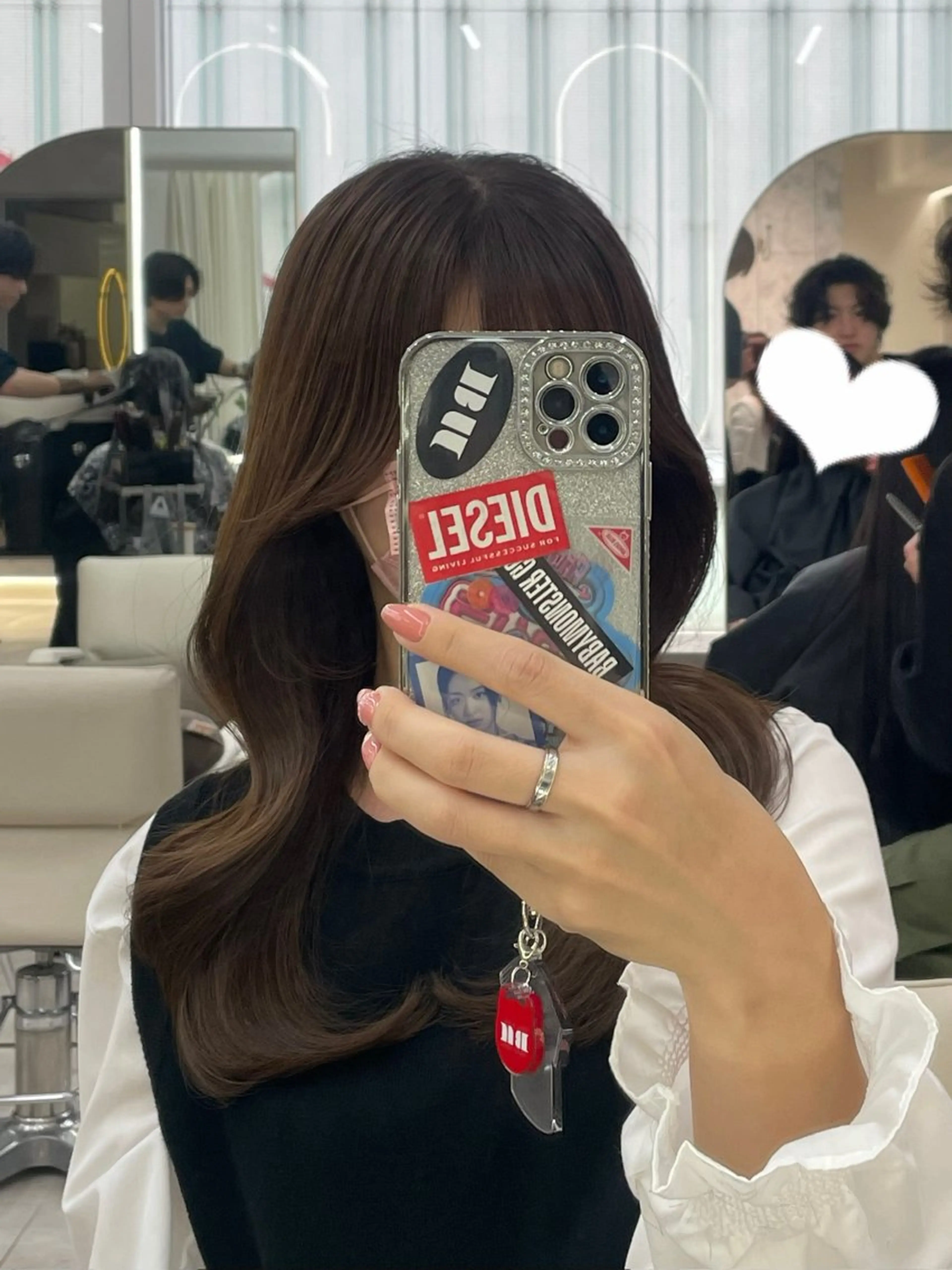 ロング カット ヘアカラー トリートメント 𝓝𝓪𝓷𝓪 くびれ/韓国風/新宿のヘアスタイル