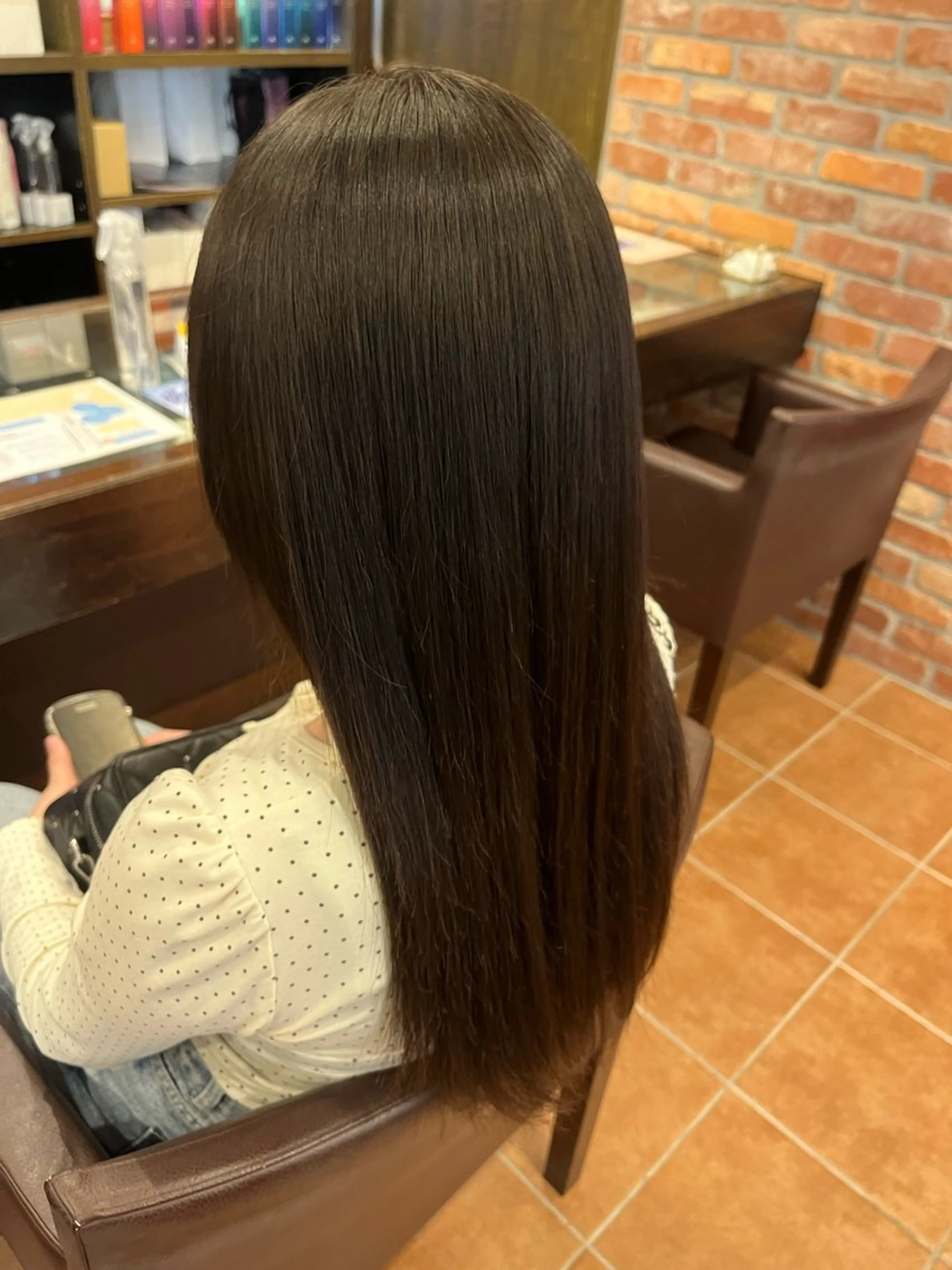 ロング パーマ 縮毛矯正 縮毛矯正 城内 心優のヘアスタイル