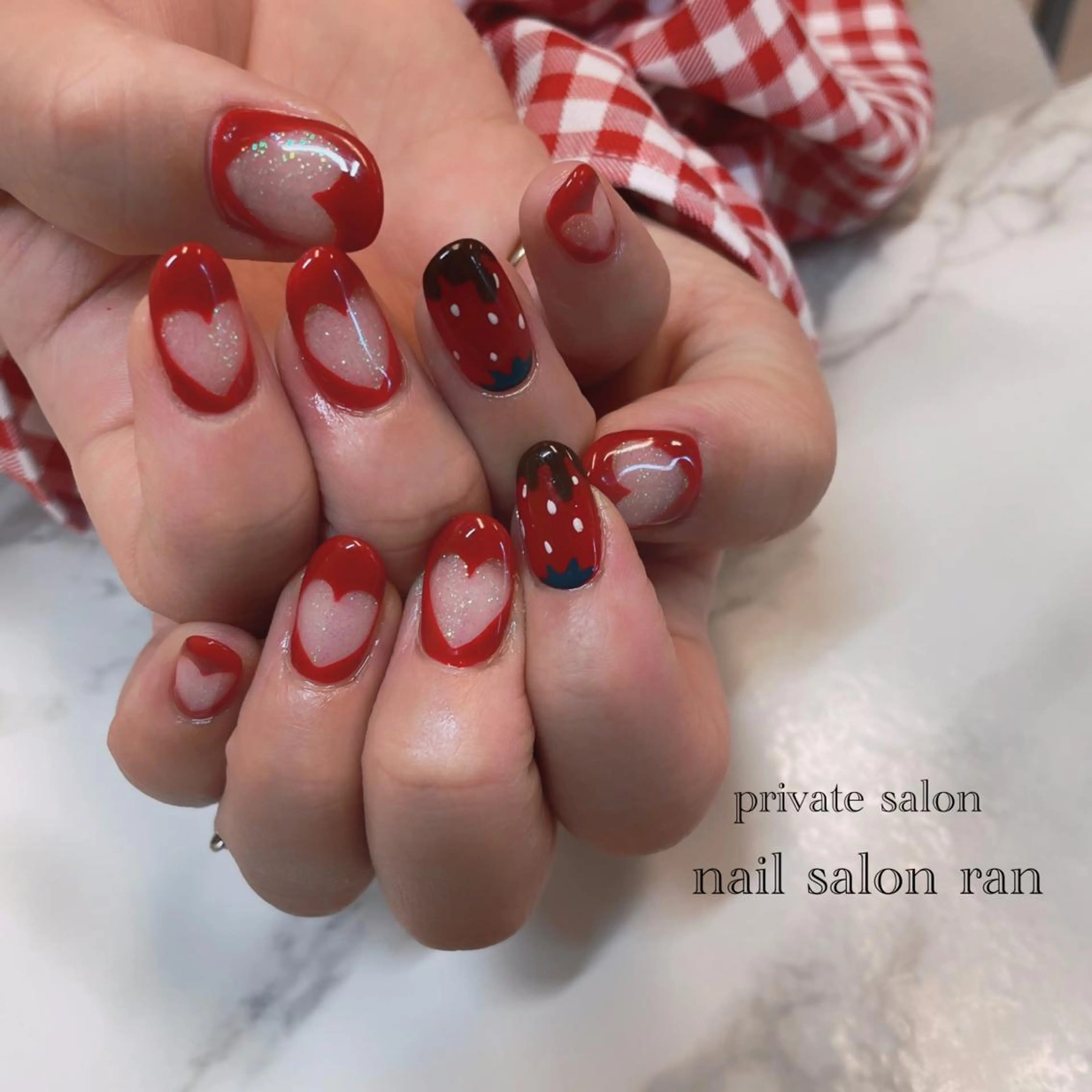 ネイル ハート nailsalon ranのネイルデザイン