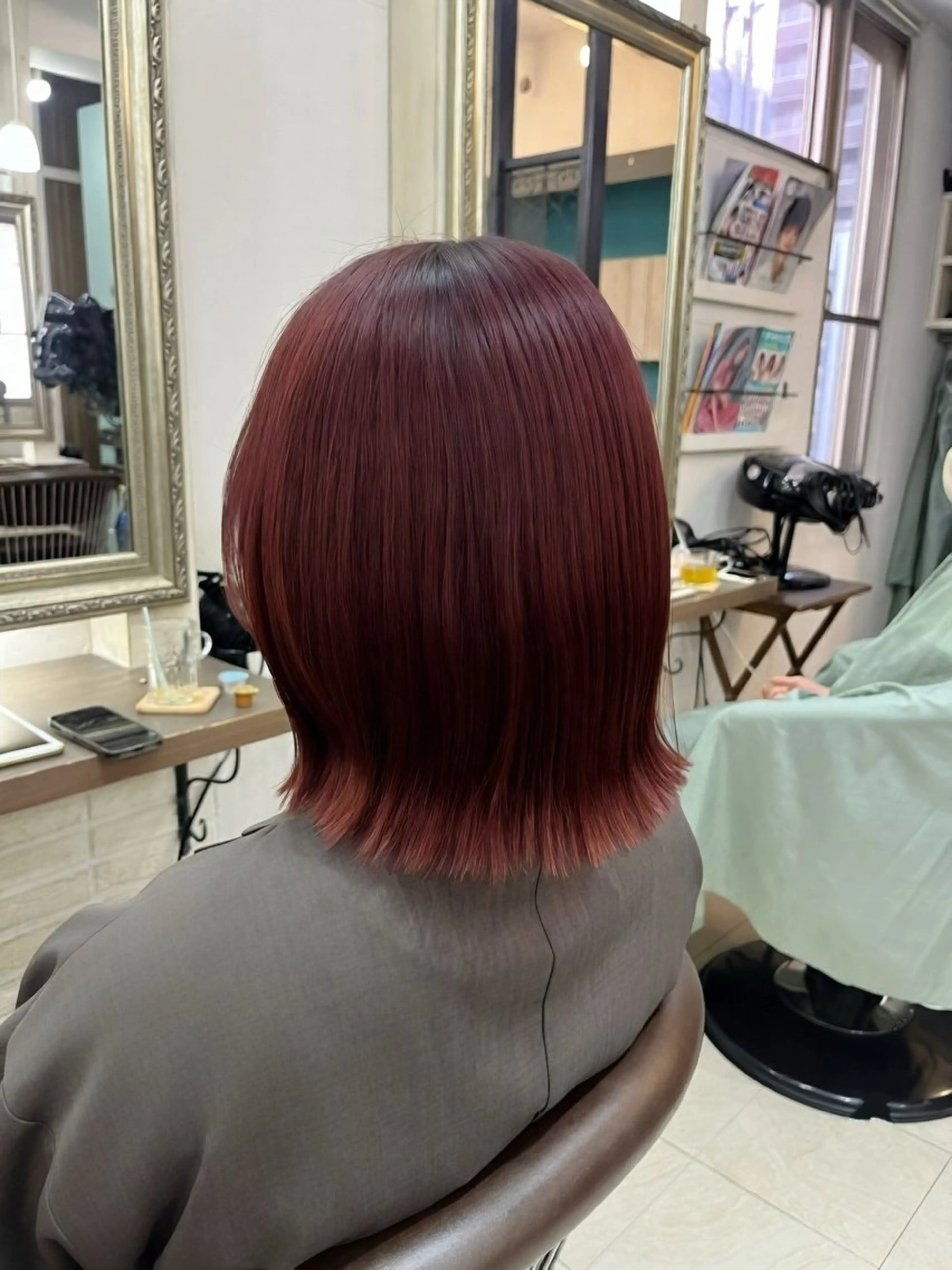 ショート ヘアカラー トリートメント 兒玉/暖色系🌹✨ 髪質改善🫧のヘアスタイル