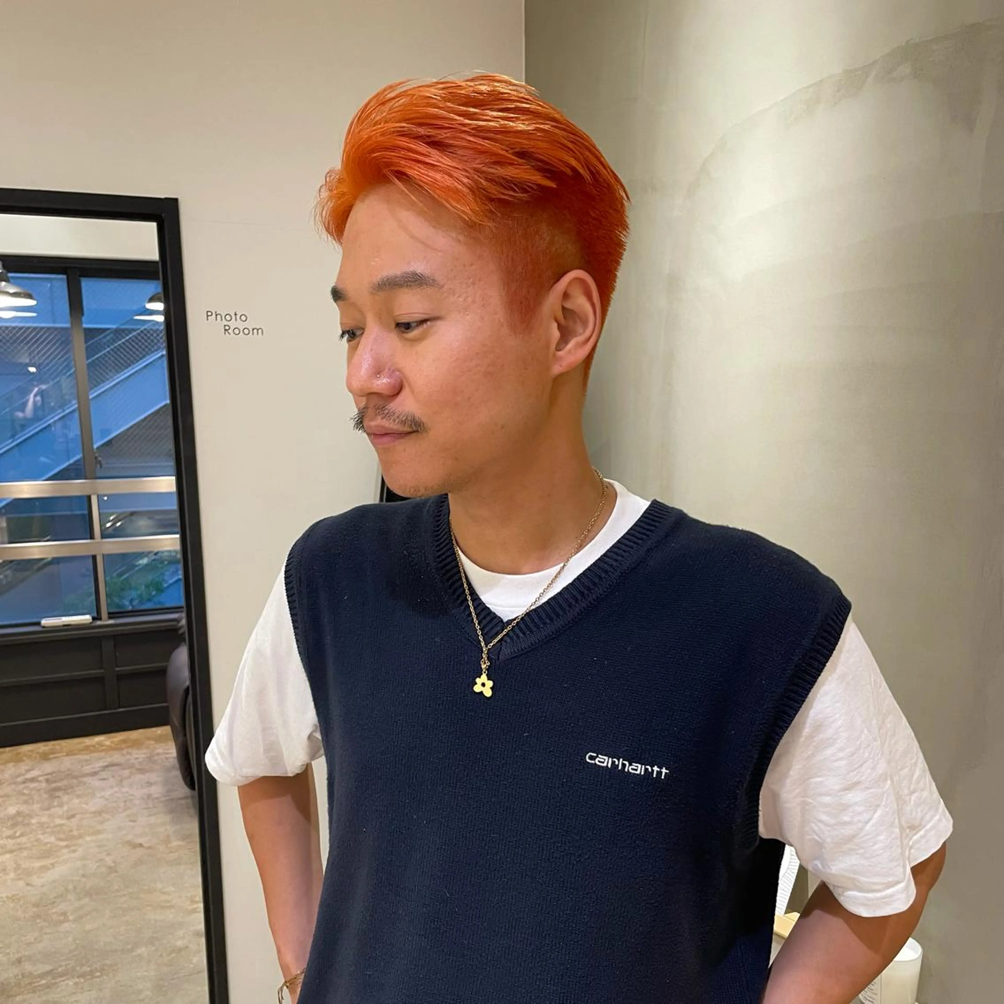 カラー メンズ メンズブリーチ メンズハイライト メンズインナーカラー メンズ韓国風 メンズパーマ 髪質改善カラー/ボブ 🌻Mutsumiのヘアスタイル