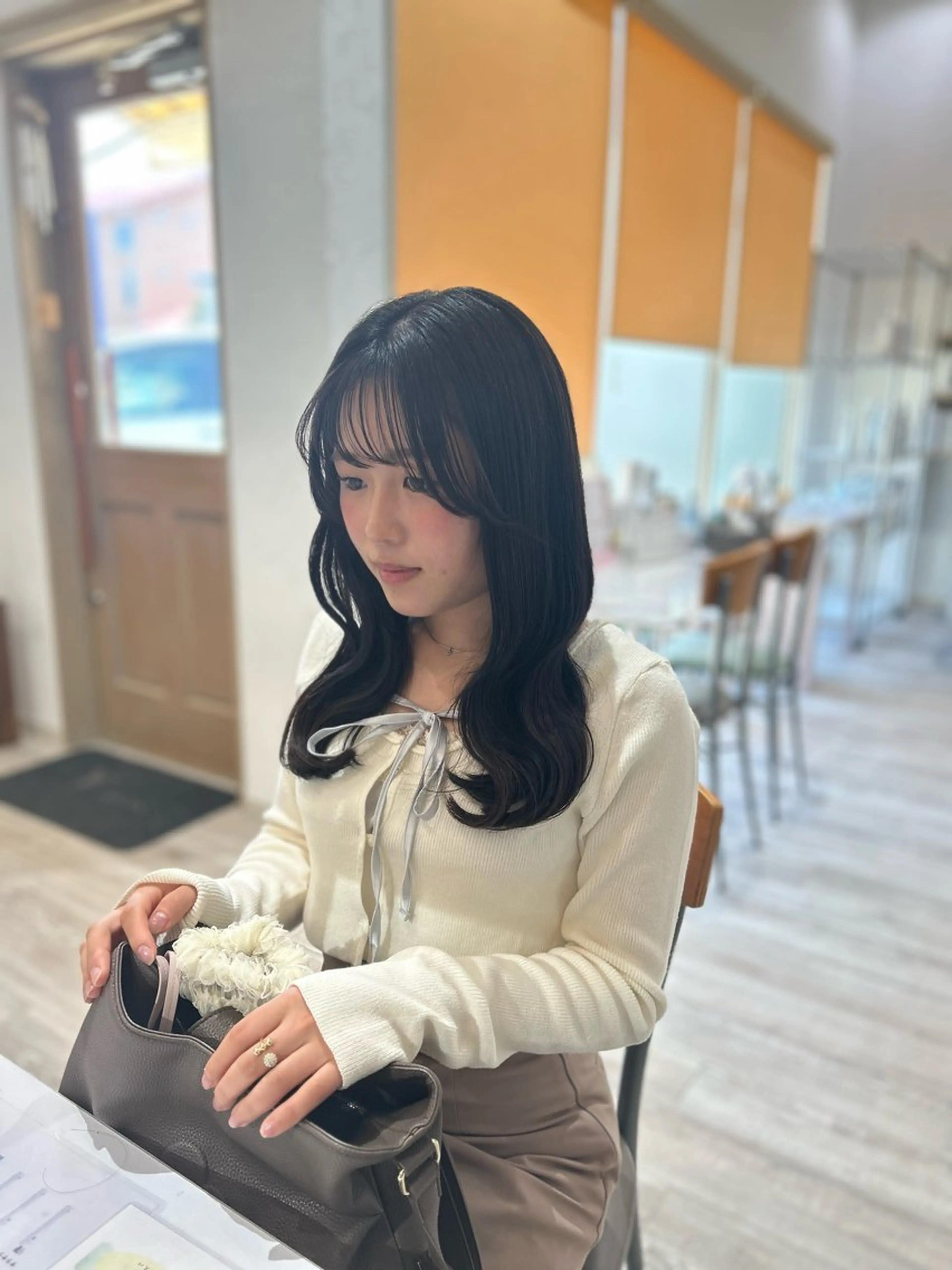 セミロング カラー 堀 大輔のヘアスタイル