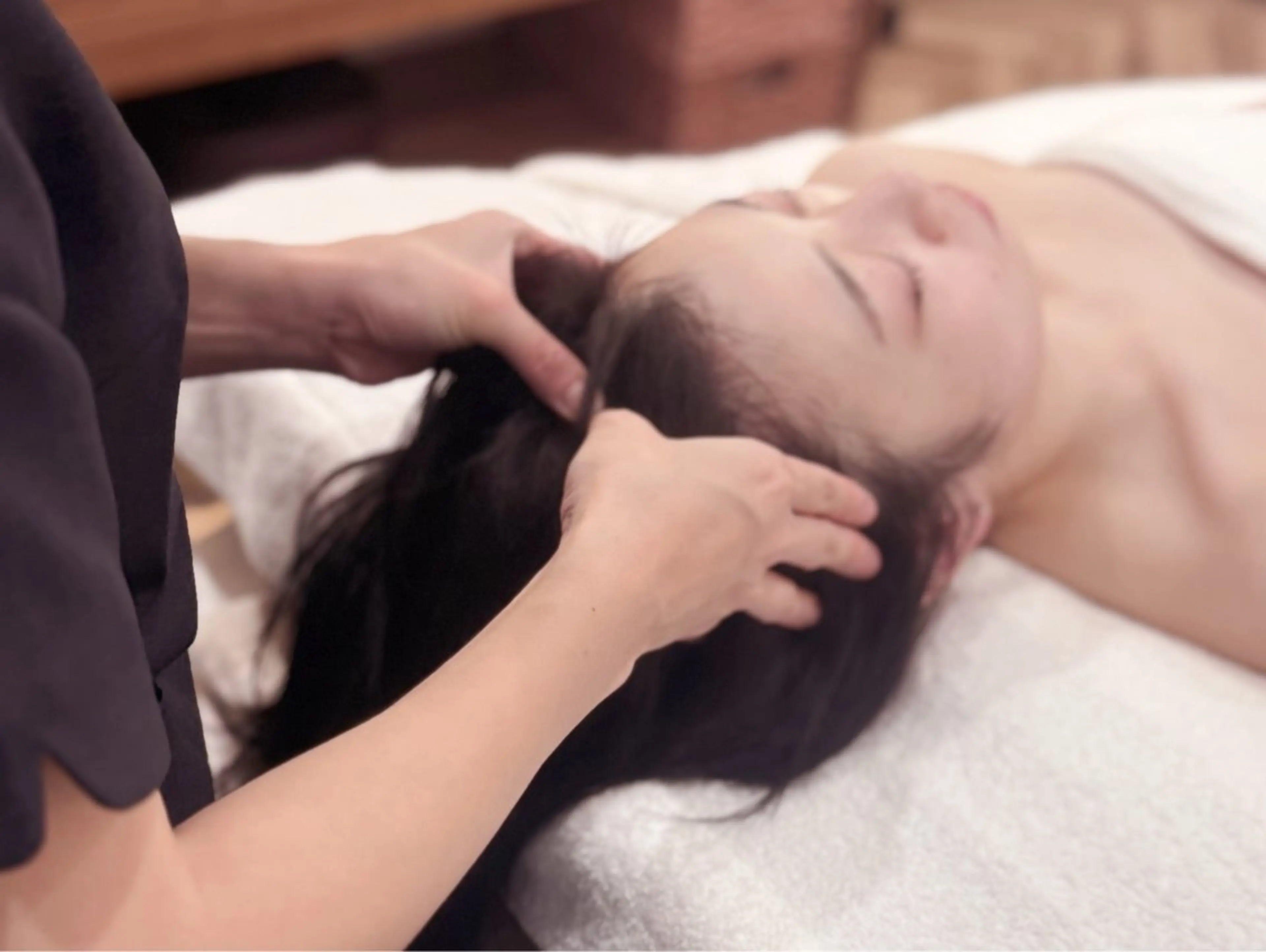 頭痛・不眠・食いしばり・熟睡ドライヘッドスパ60分ご希望でデコルテアロマオイルマッサージ💫¥10,600→¥4,500の写真