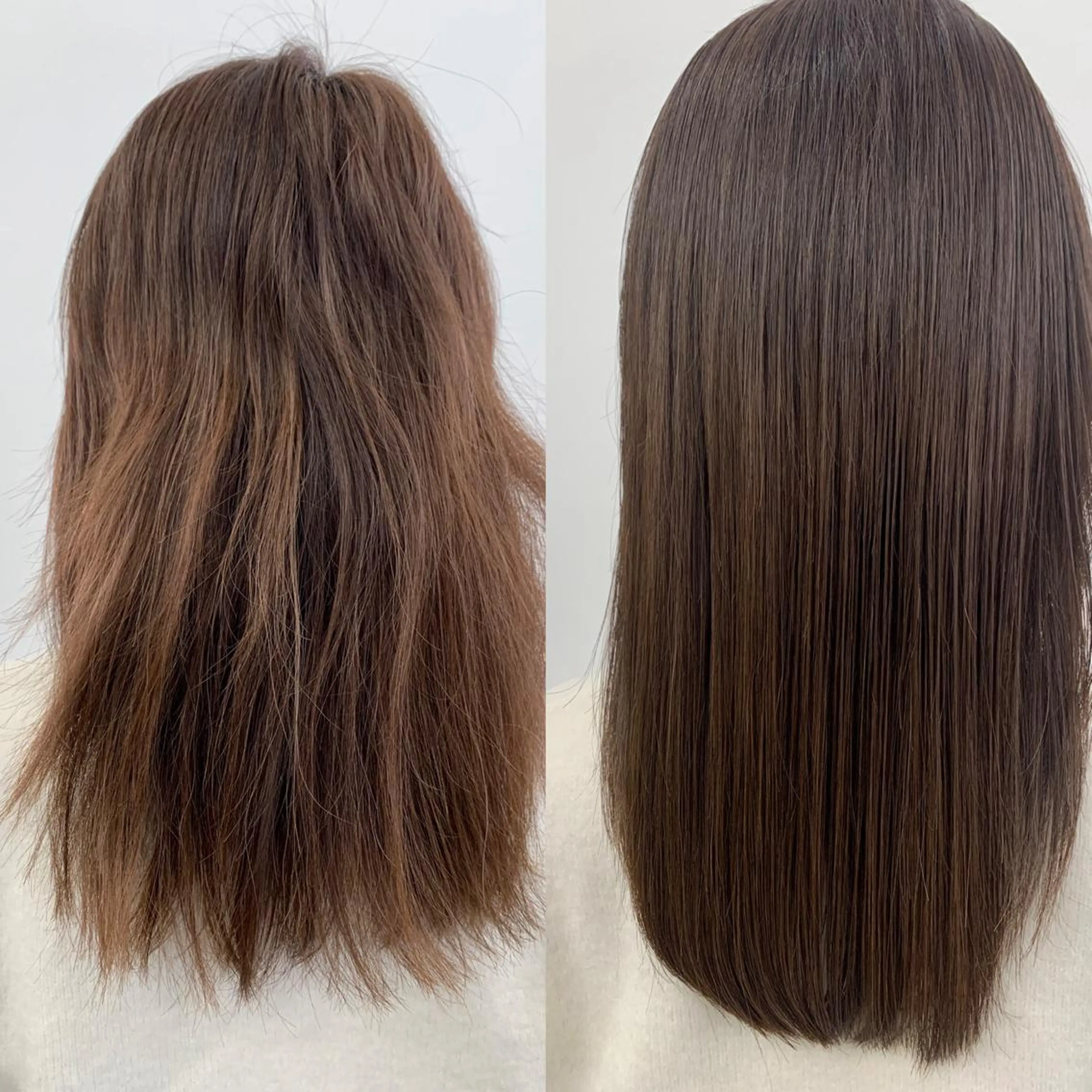 土曜日限定特別価格❗️『美髪縮毛矯正（リタッチ）➕毛髪強化トリートメント➕ケア処理剤』の写真