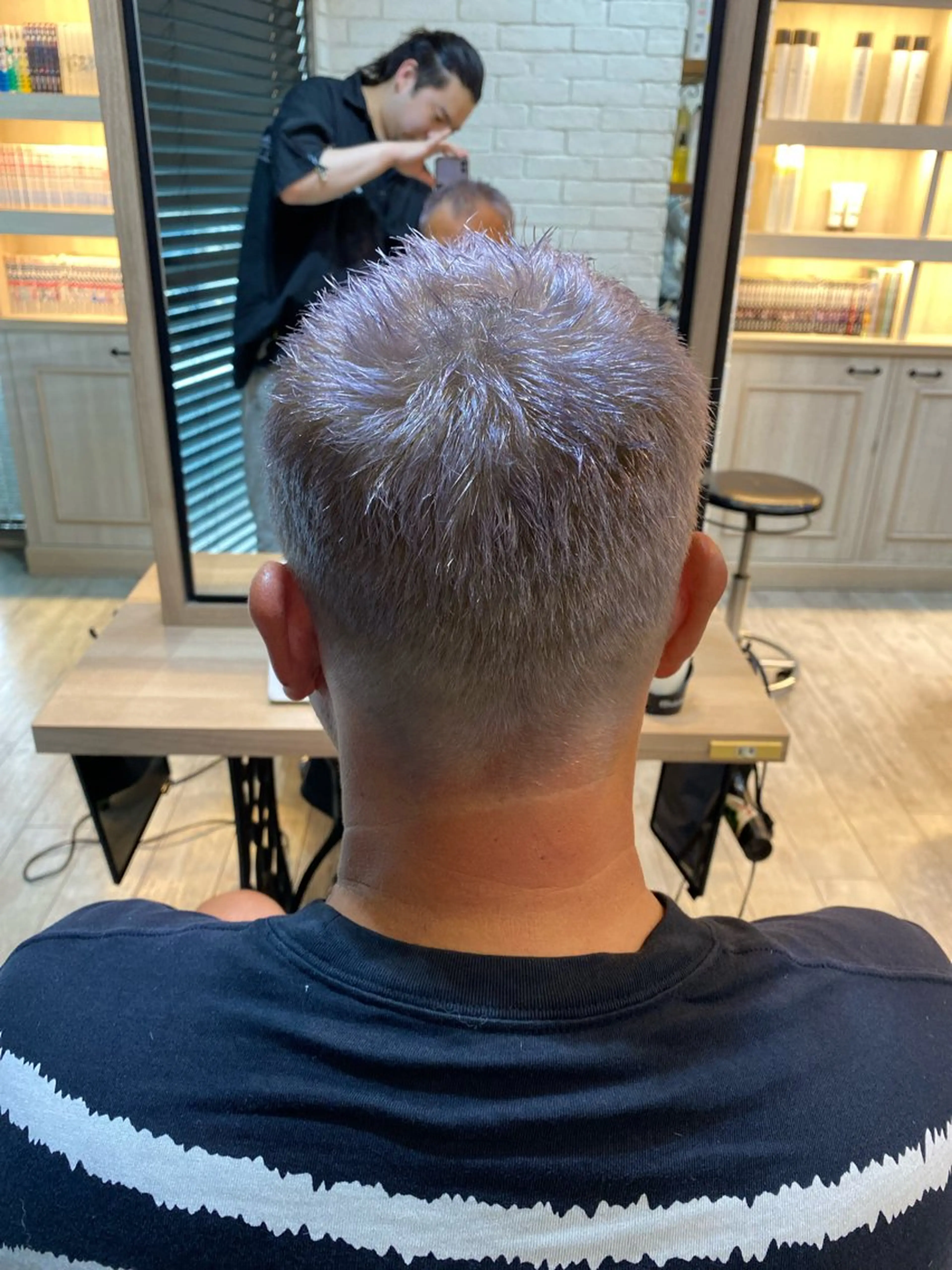 ショート カラー メンズ ヘアカラー トリートメント ヨシダ フミノリのヘアスタイル