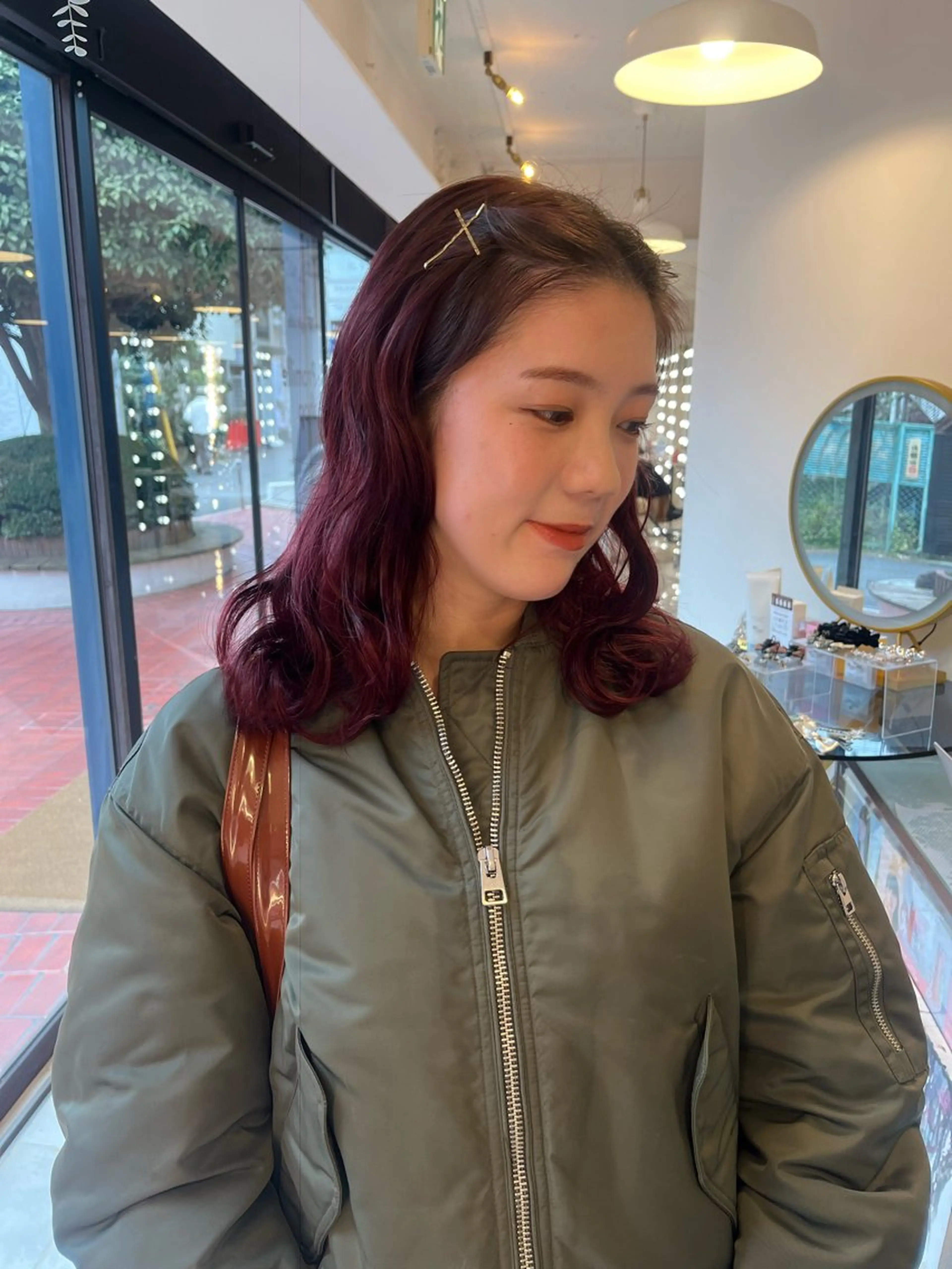 セミロング カラー ヘアアレンジ ヘアカラー @kyoniyy KYONIのヘアスタイル