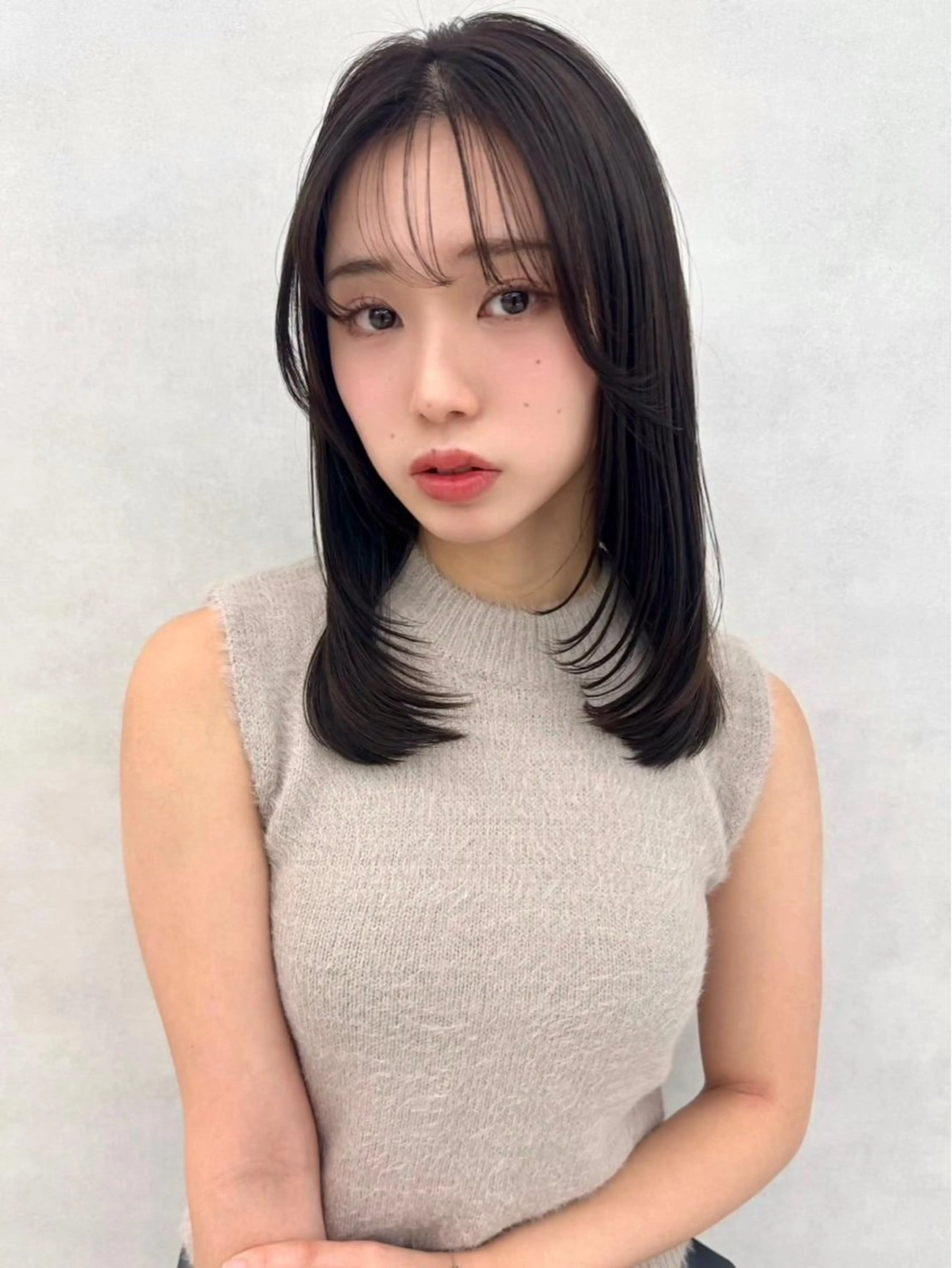 セミロング カラー ヘアアレンジ カット ヘアカラー ✨レイヤー/ 透明感カラー✨冨永剛のヘアスタイル