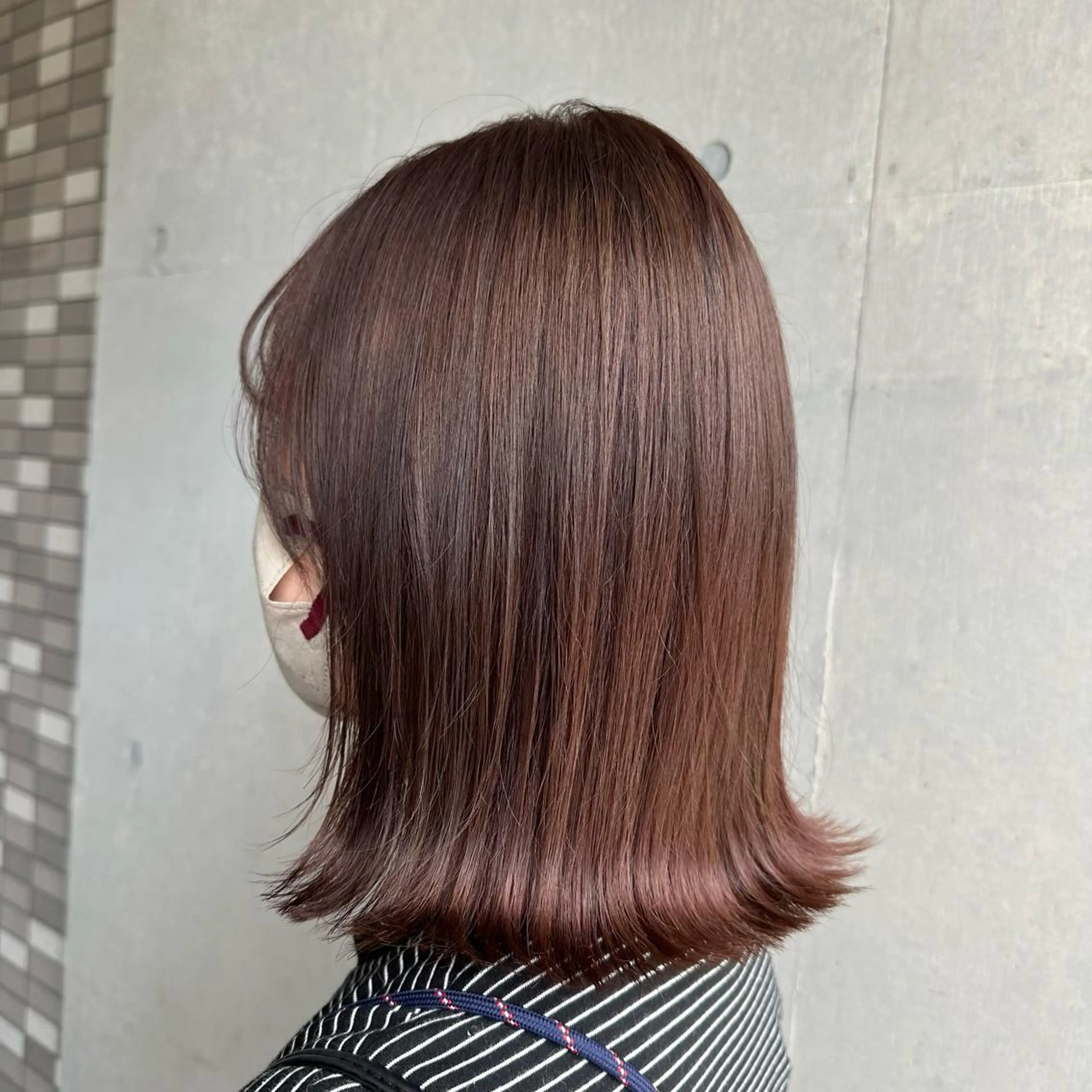 ミディアム カラー ブラウンカラー カシス 大人女性の艶カット カラー/菊池柊真🌟のヘアスタイル